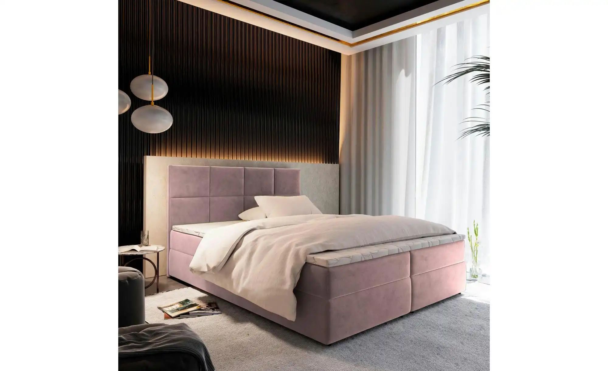 MASSENO Boxbett   ¦ rosa/pink ¦ Maße (cm): B: 160 H: 98 Betten > Polsterbet günstig online kaufen