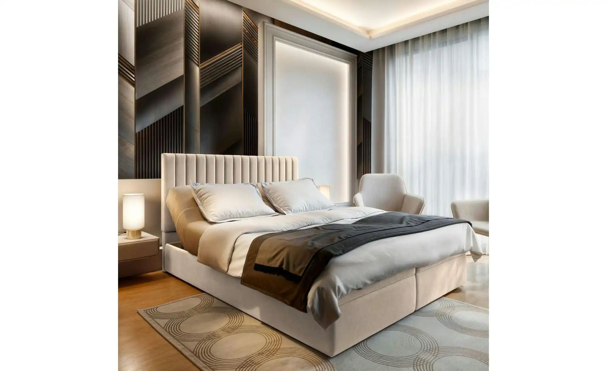 MASSENO Boxbett mit Bettkasten Murlo ¦ beige ¦ Maße (cm): B: 160 H: 98 Bett günstig online kaufen