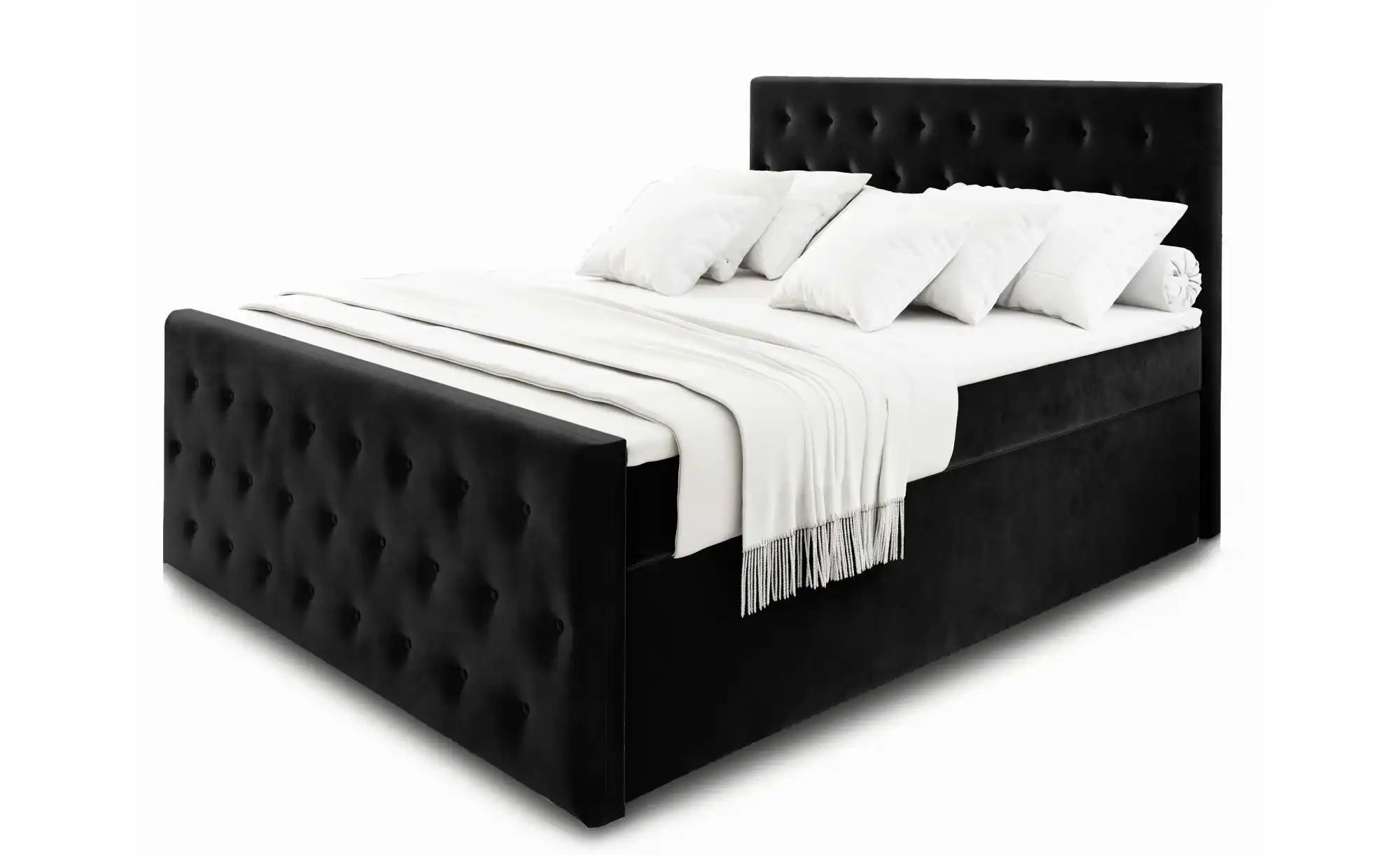 MASSENO Boxbett mit Bettkasten Fondi ¦ schwarz ¦ Maße (cm): B: 180 H: 120 B günstig online kaufen