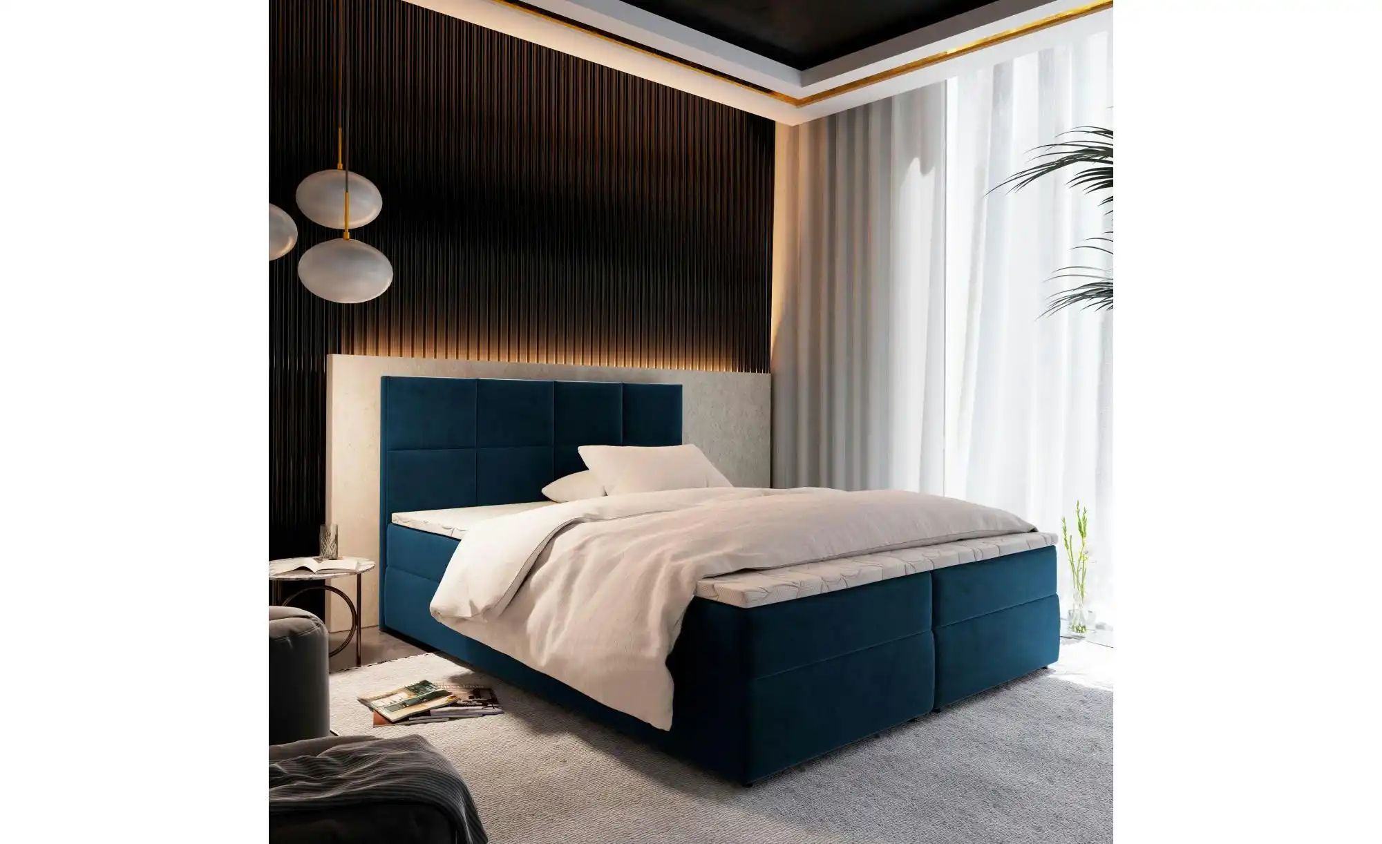MASSENO Boxbett   ¦ blau ¦ Maße (cm): B: 140 H: 98 Betten > Polsterbetten - günstig online kaufen