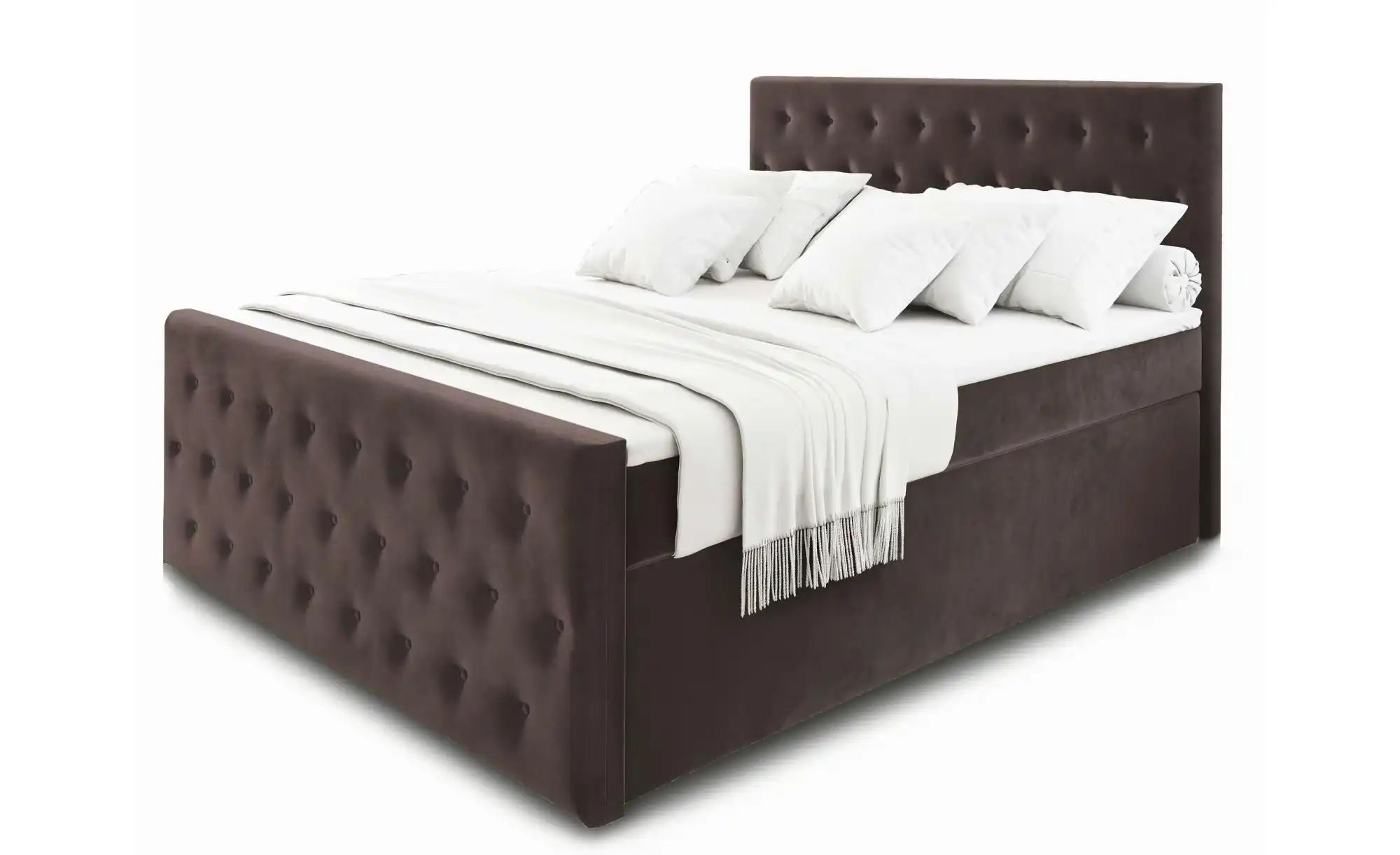 MASSENO Boxbett mit Bettkasten Fondi ¦ braun ¦ Maße (cm): B: 140 H: 120 Bet günstig online kaufen