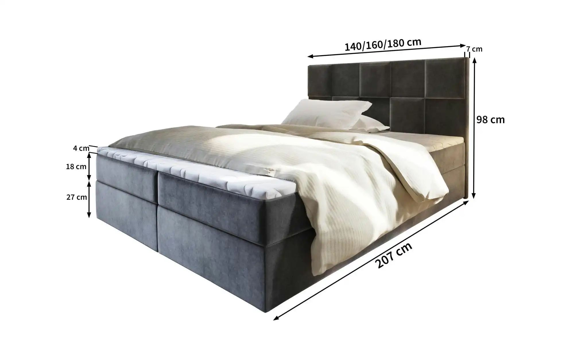 MASSENO Boxbett mit Bettkasten Prata ¦ grün ¦ Maße (cm): B: 140 H: 98 Bette günstig online kaufen