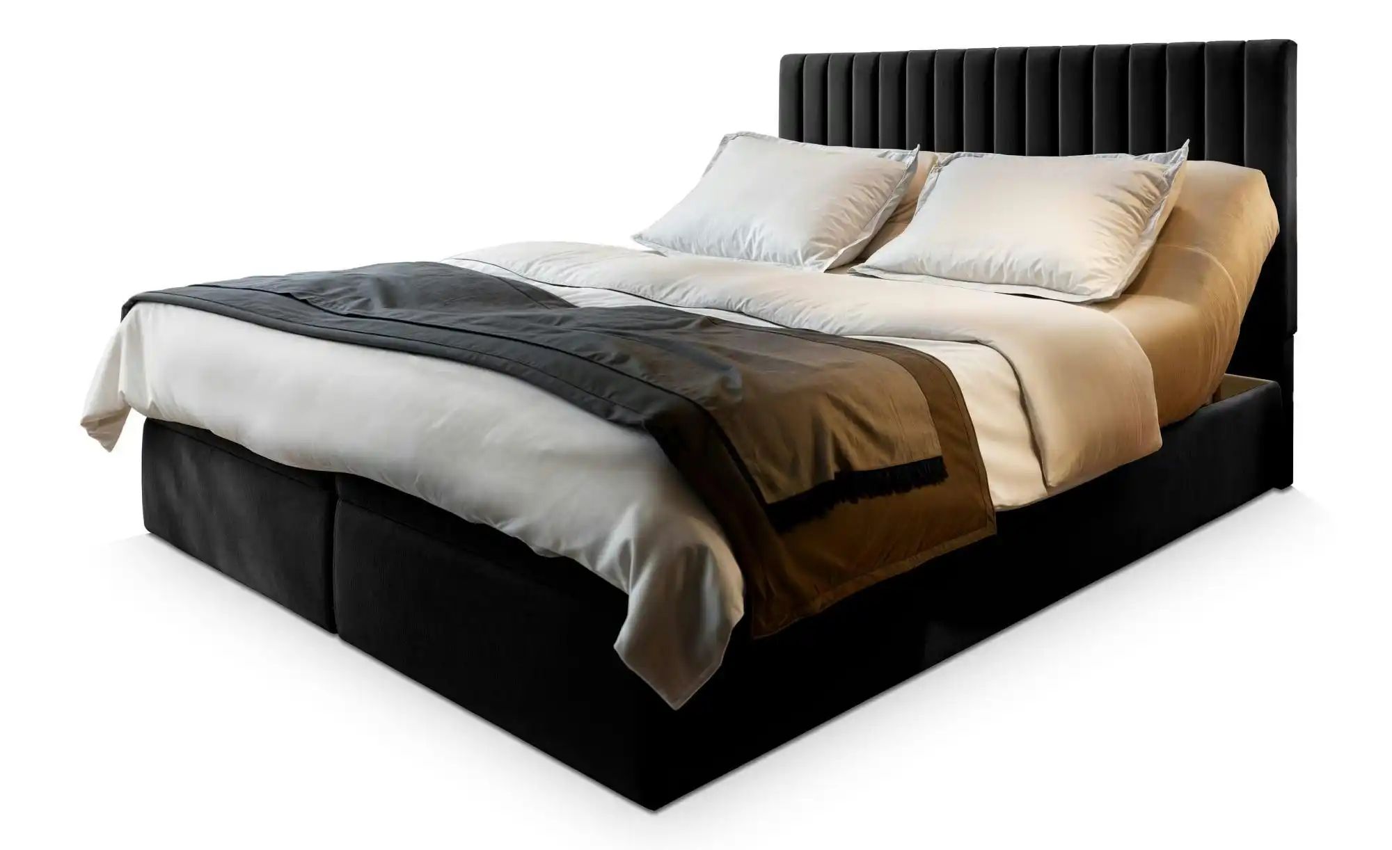 MASSENO Boxbett mit Bettkasten Murlo ¦ schwarz ¦ Maße (cm): B: 180 H: 98 Be günstig online kaufen