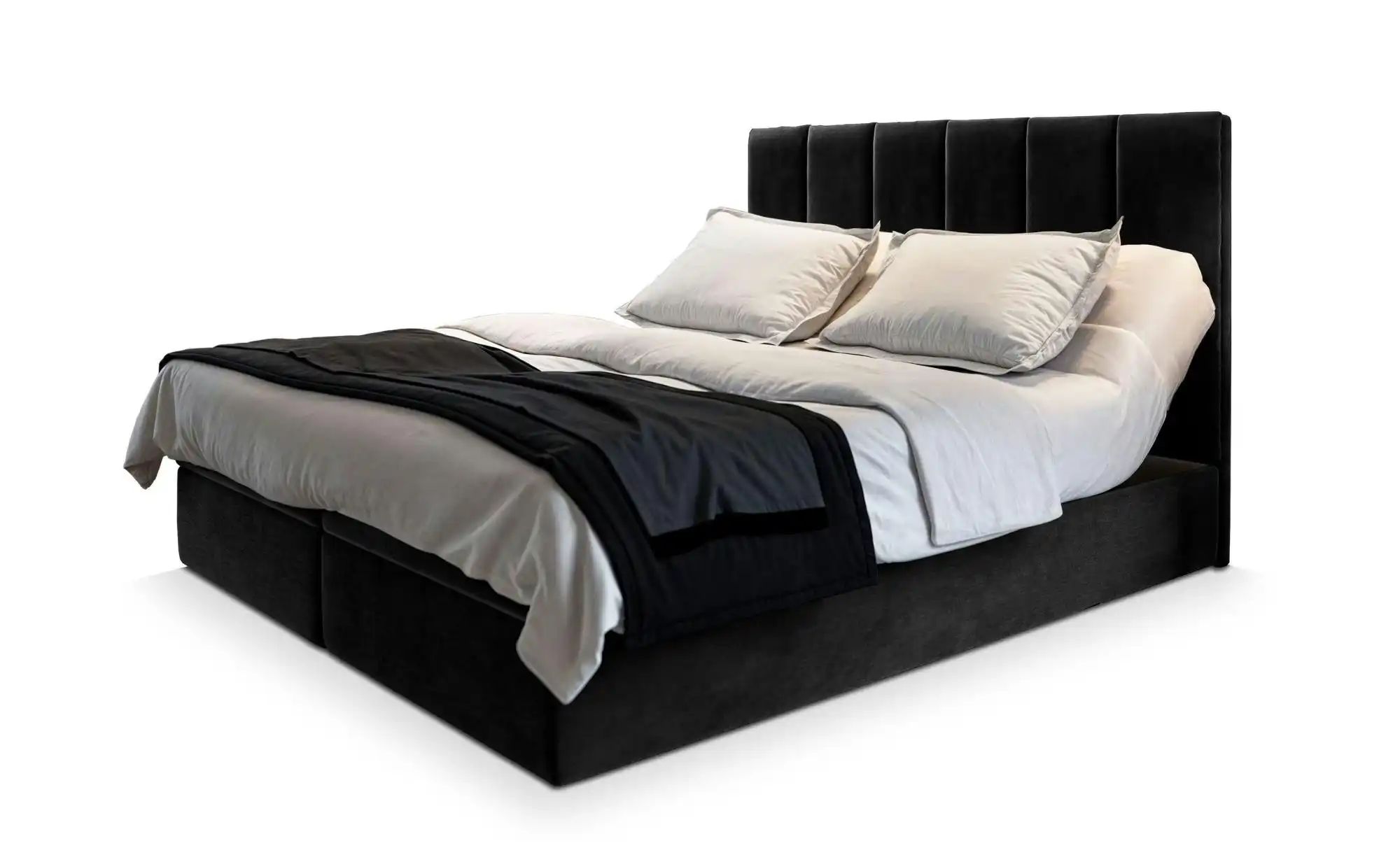 MASSENO Boxbett mit Bettkasten Barino  schwarz  Maße (cm): B: 140 H: 98 | 05906269831872