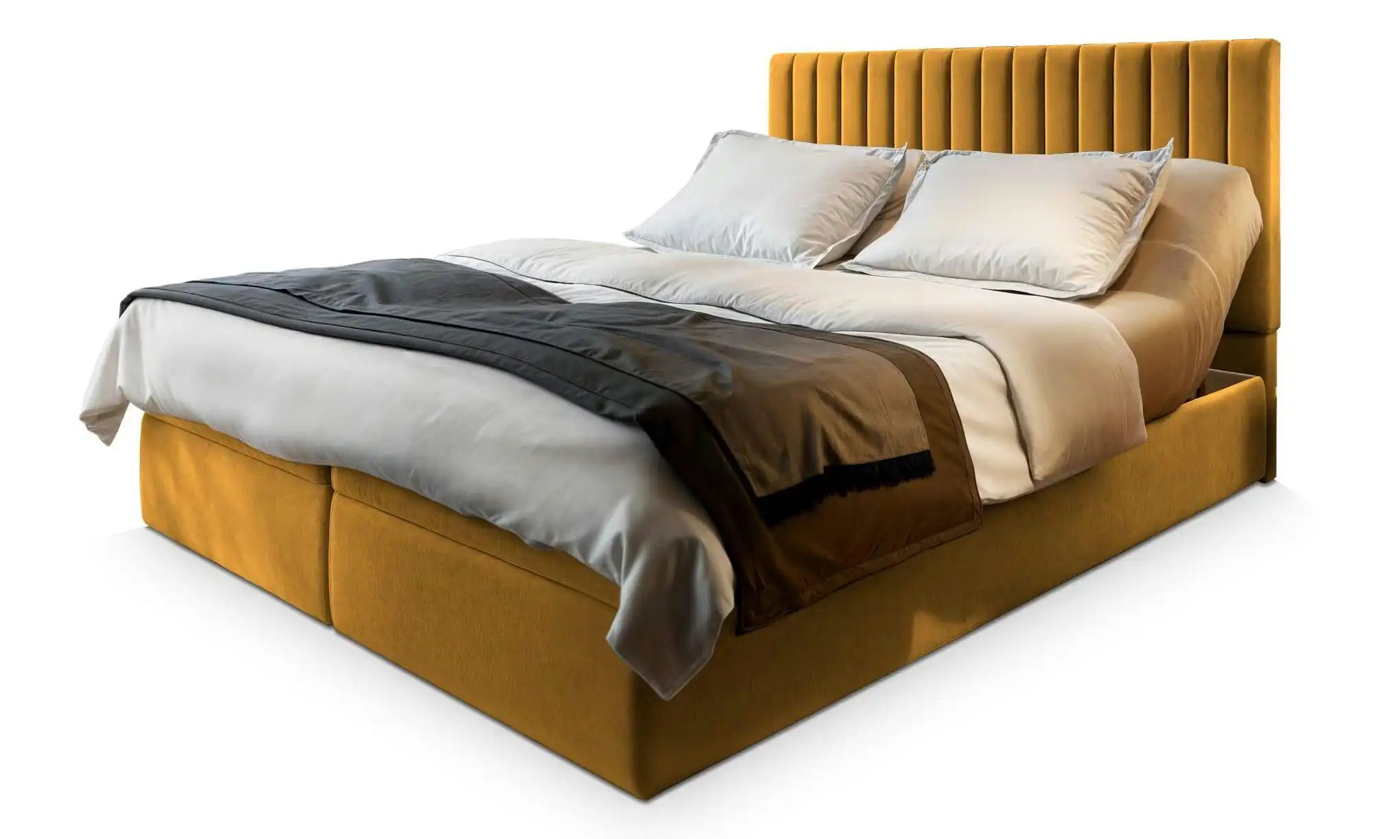 MASSENO Boxbett mit Bettkasten Murlo ¦ gelb ¦ Maße (cm): B: 180 H: 98 Bette günstig online kaufen