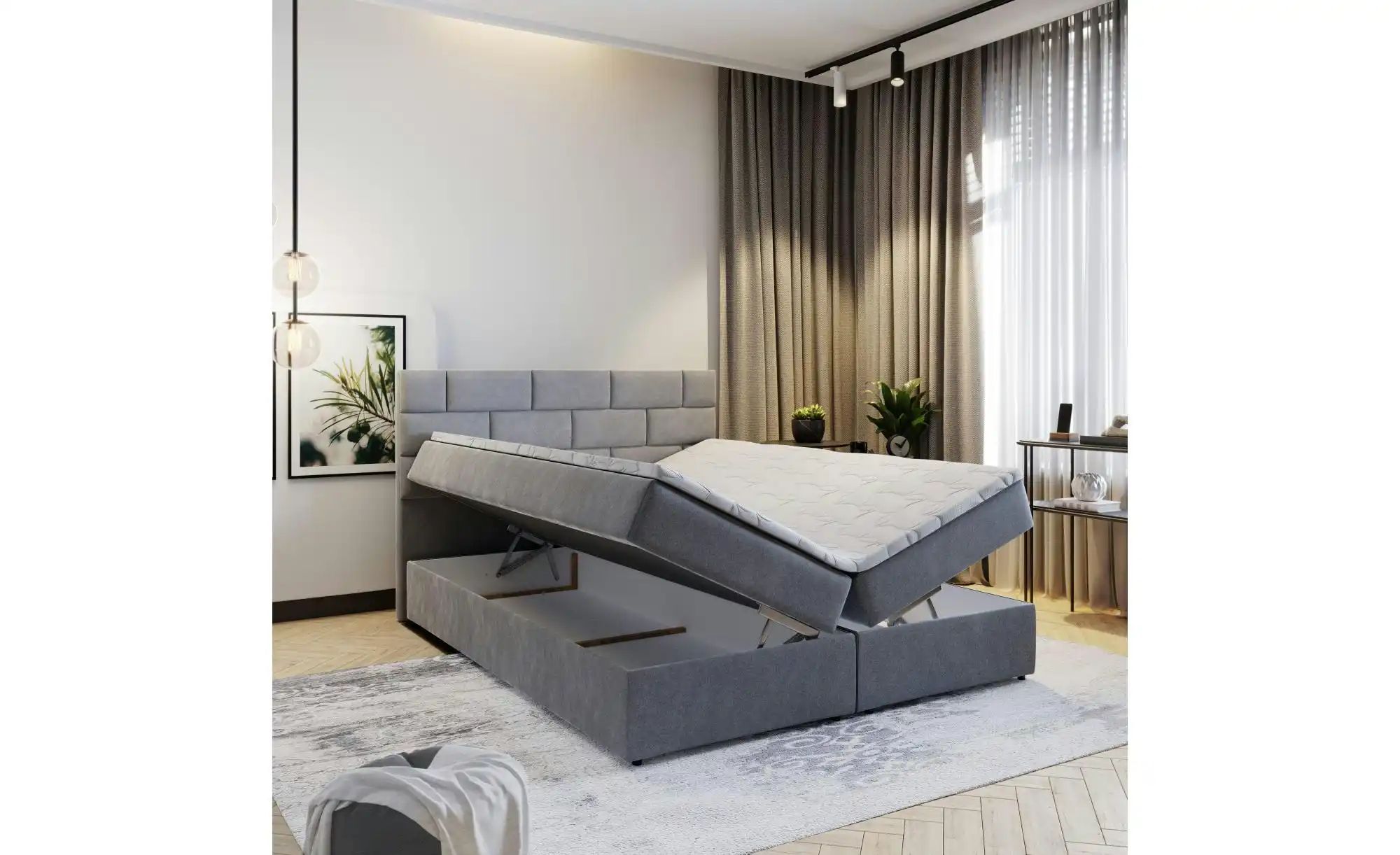MASSENO Boxbett mit Bettkasten Kerlo ¦ beige ¦ Maße (cm): B: 140 H: 98 Bett günstig online kaufen