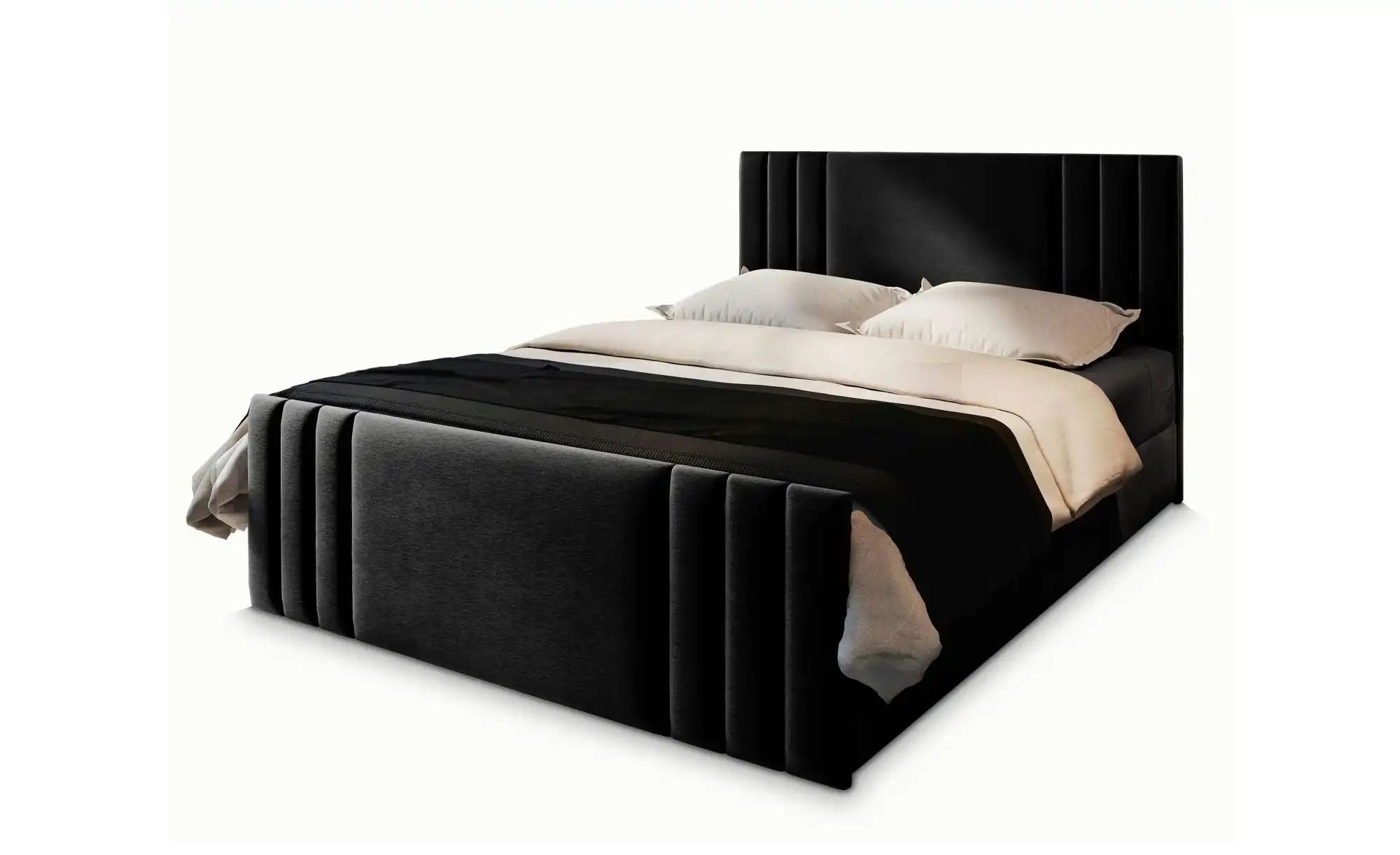 MASSENO Boxbett mit Bettkasten Kanes  schwarz  Maße (cm): B: 160 H: 98 | 05906269816022