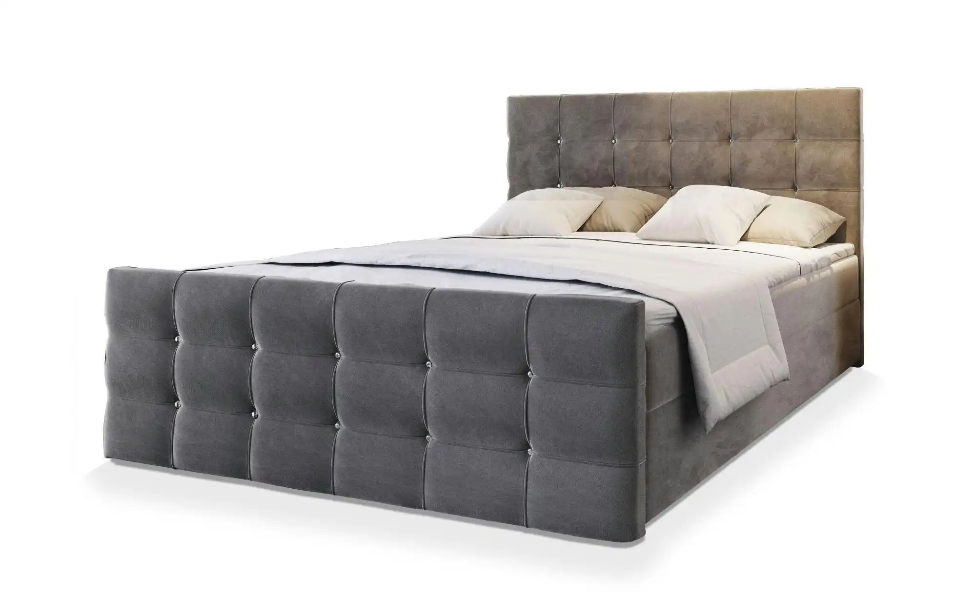 MASSENO Boxbett mit Bettkasten Slat ¦ grau ¦ Maße (cm): B: 180 H: 98 Betten günstig online kaufen