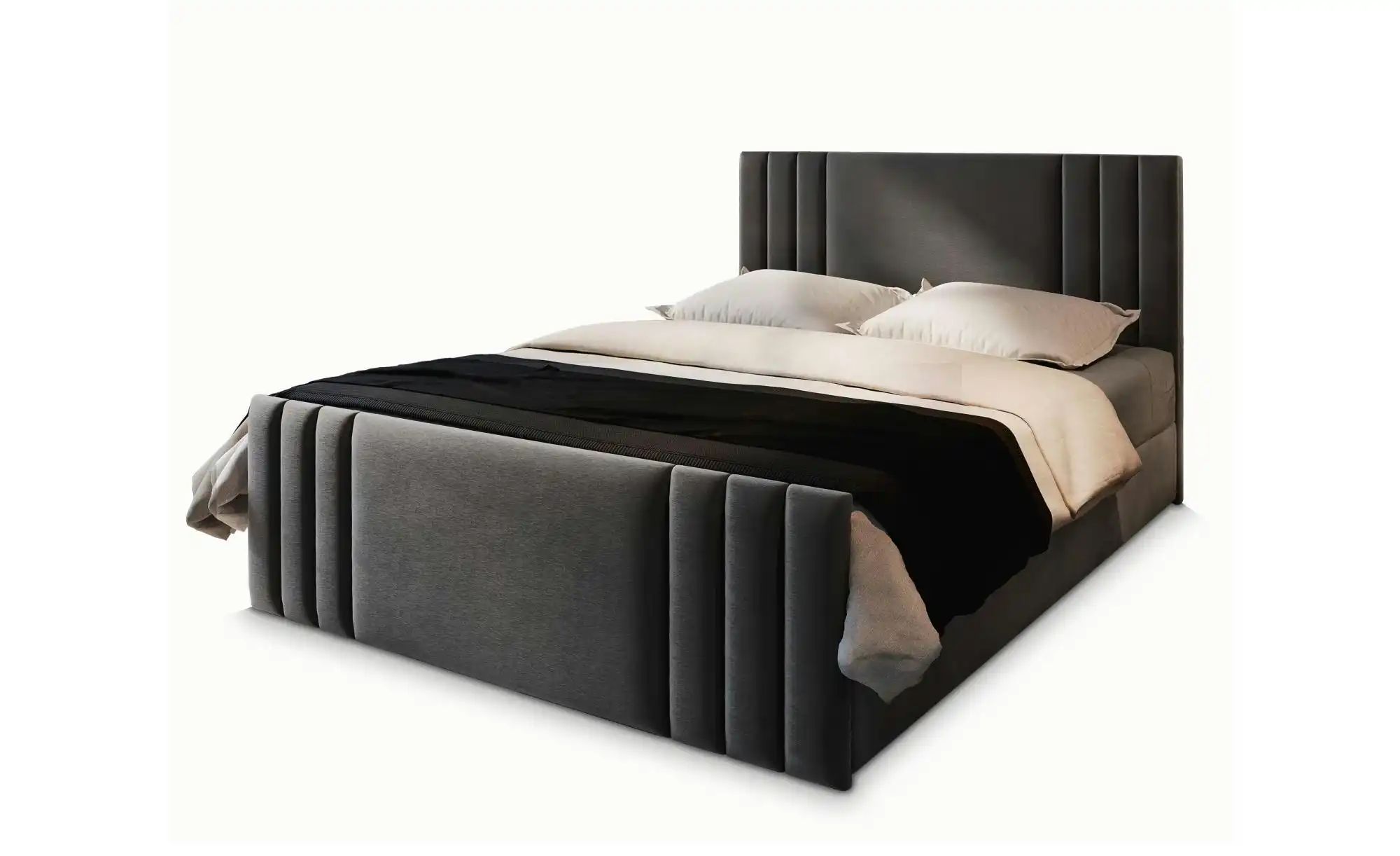 MASSENO Boxbett mit Bettkasten Kanes ¦ grau ¦ Maße (cm): B: 180 H: 98 Bette günstig online kaufen