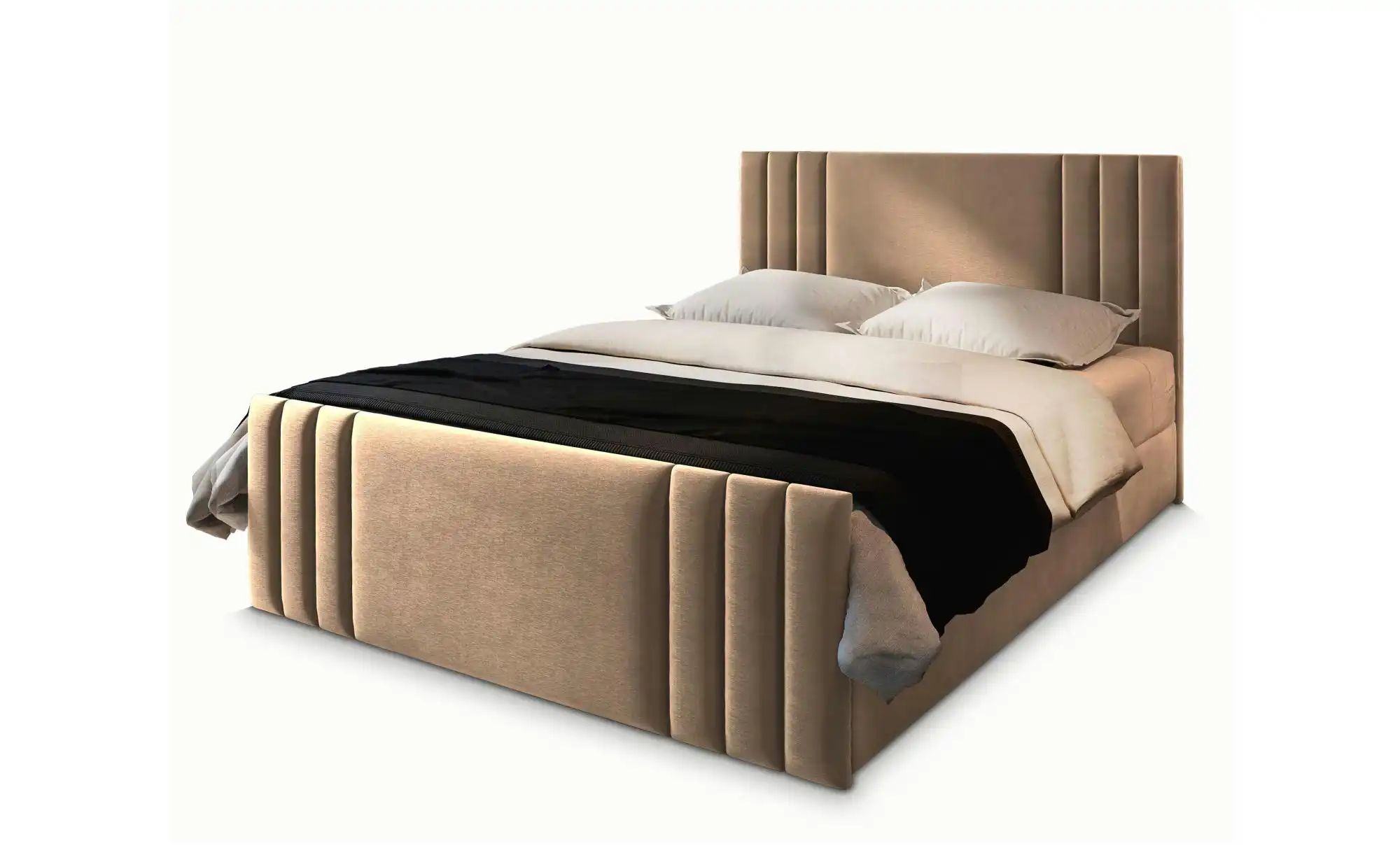 MASSENO Boxbett mit Bettkasten Kanes  beige  Maße (cm): B: 160 H: 98 | 05906269815971