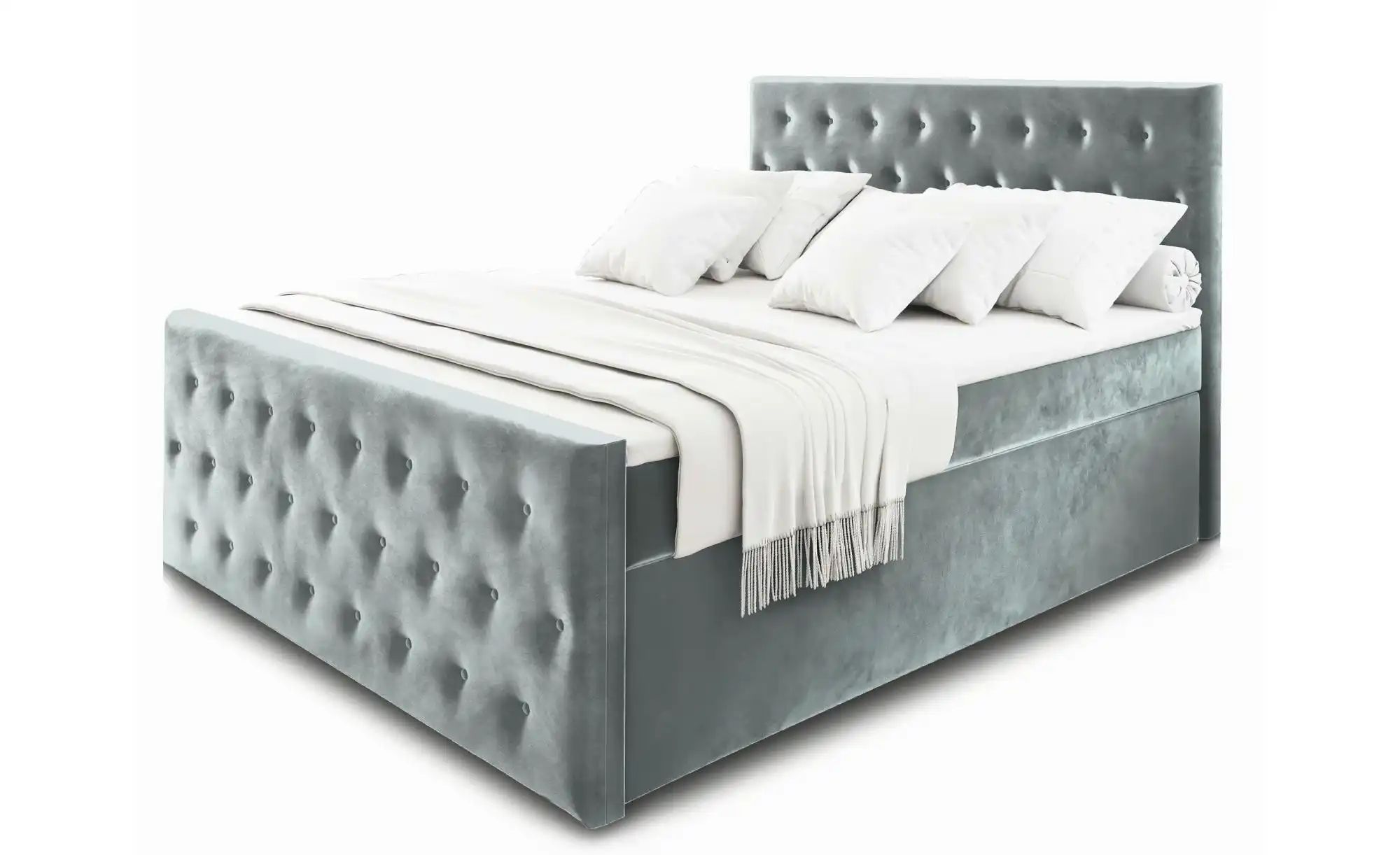 MASSENO Boxbett mit Bettkasten Fondi ¦ grau ¦ Maße (cm): B: 140 H: 120 Bett günstig online kaufen
