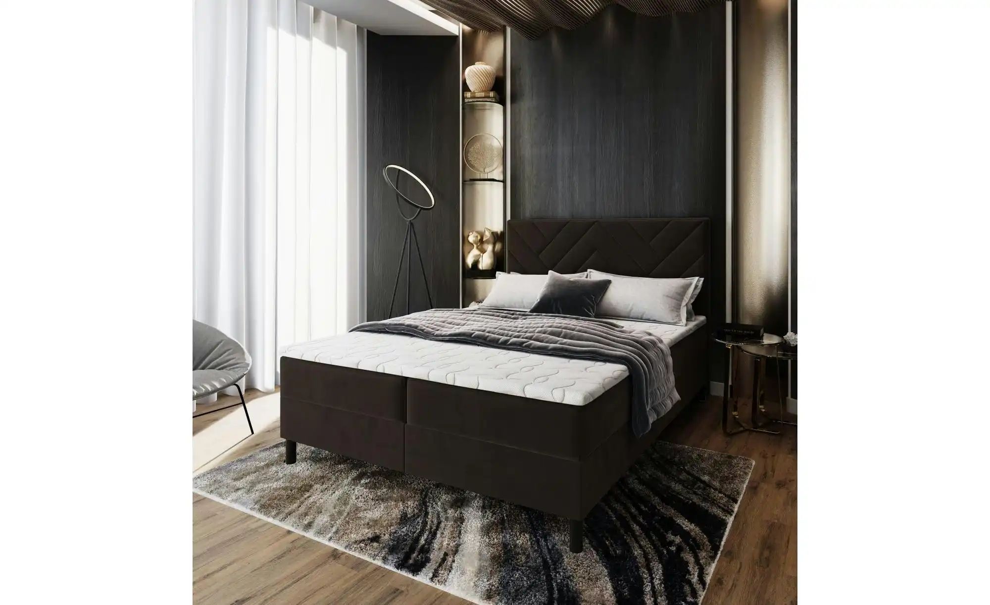 MASSENO Boxbett mit Bettkasten Rokis ¦ braun ¦ Maße (cm): B: 180 H: 98 Bett günstig online kaufen