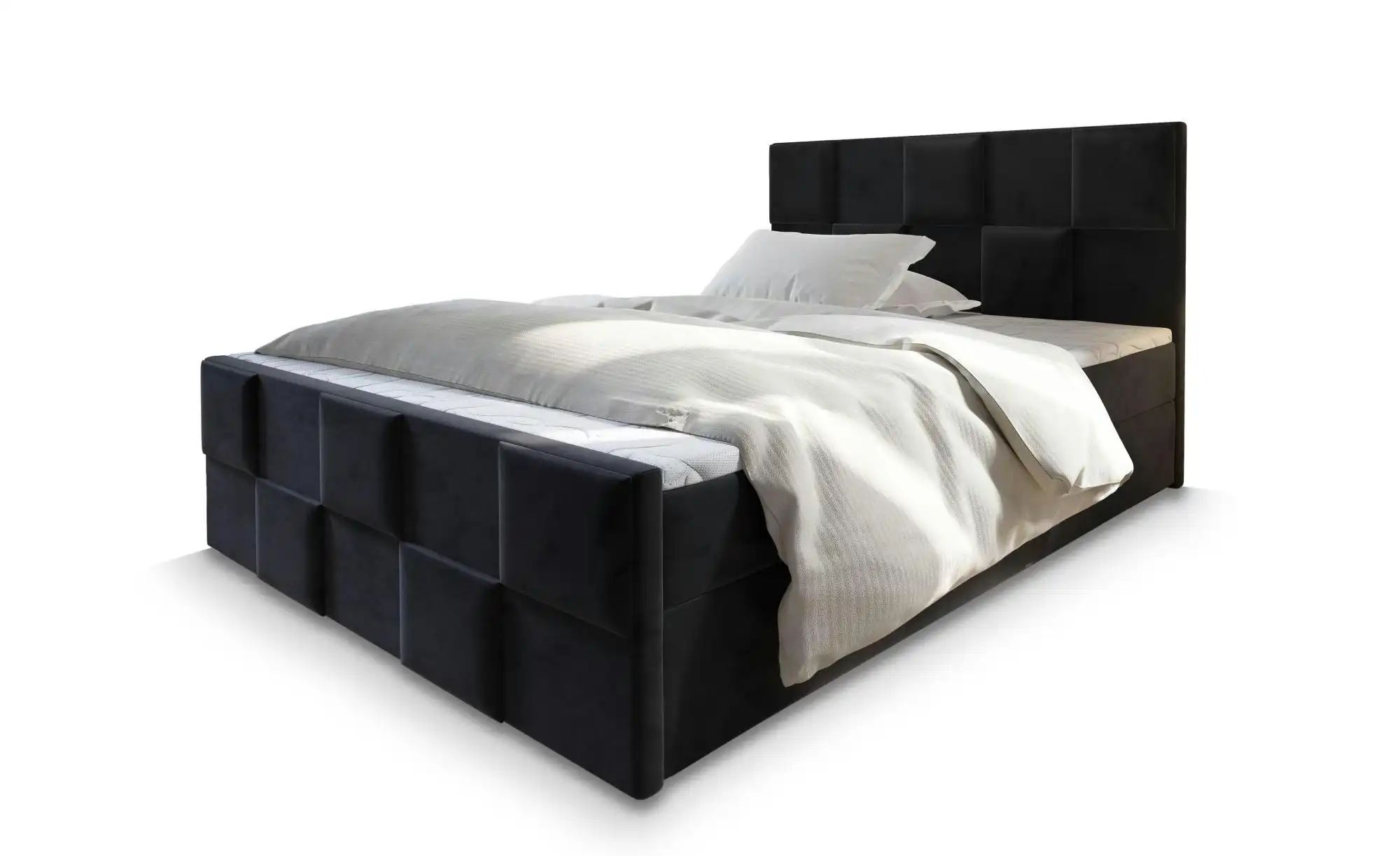 MASSENO Boxbett mit Bettkasten Mona ¦ schwarz ¦ Maße (cm): B: 180 H: 98 Bet günstig online kaufen