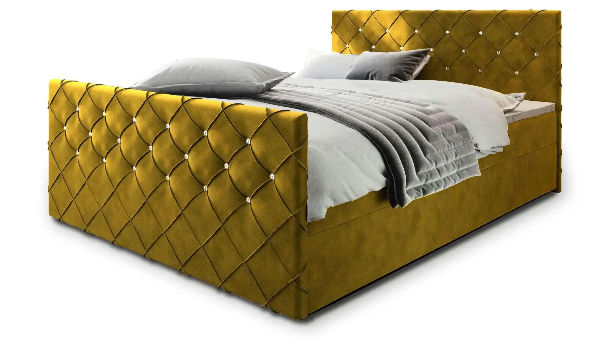 MASSENO Boxbett mit Bettkasten Mandi ¦ gelb ¦ Maße (cm): B: 140 H: 98 Bette günstig online kaufen