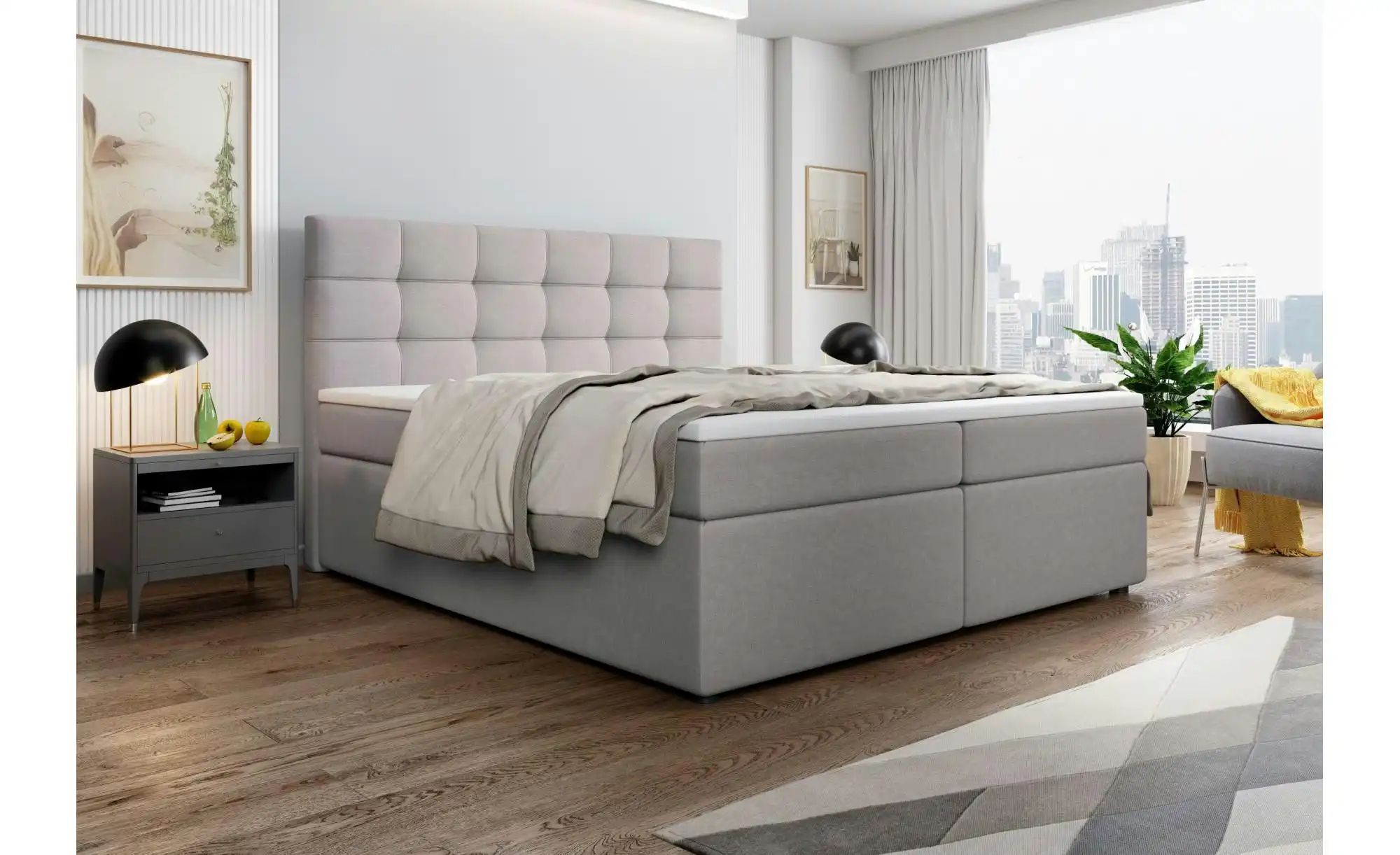 MASSENO Boxbett mit Bettkasten Palma ¦ beige ¦ Maße (cm): B: 160 H: 120 Bet günstig online kaufen