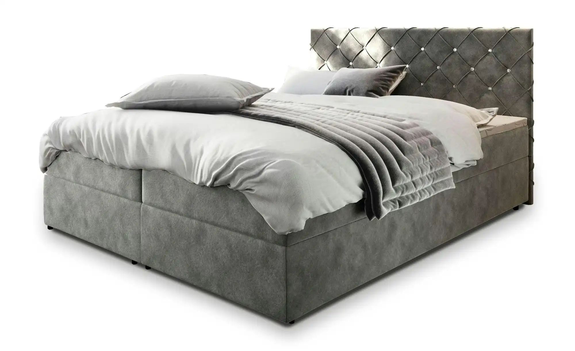 MASSENO Boxbett mit Bettkasten Riva  grau  Maße (cm): B: 160 H: 98 | 05905842412262