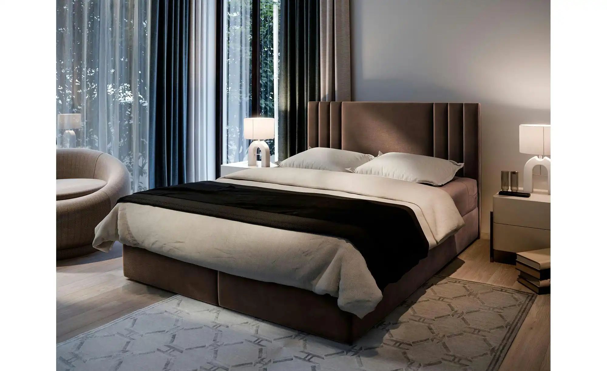 MASSENO Boxbett mit Bettkasten Bres ¦ braun ¦ Maße (cm): B: 160 H: 98 Bette günstig online kaufen