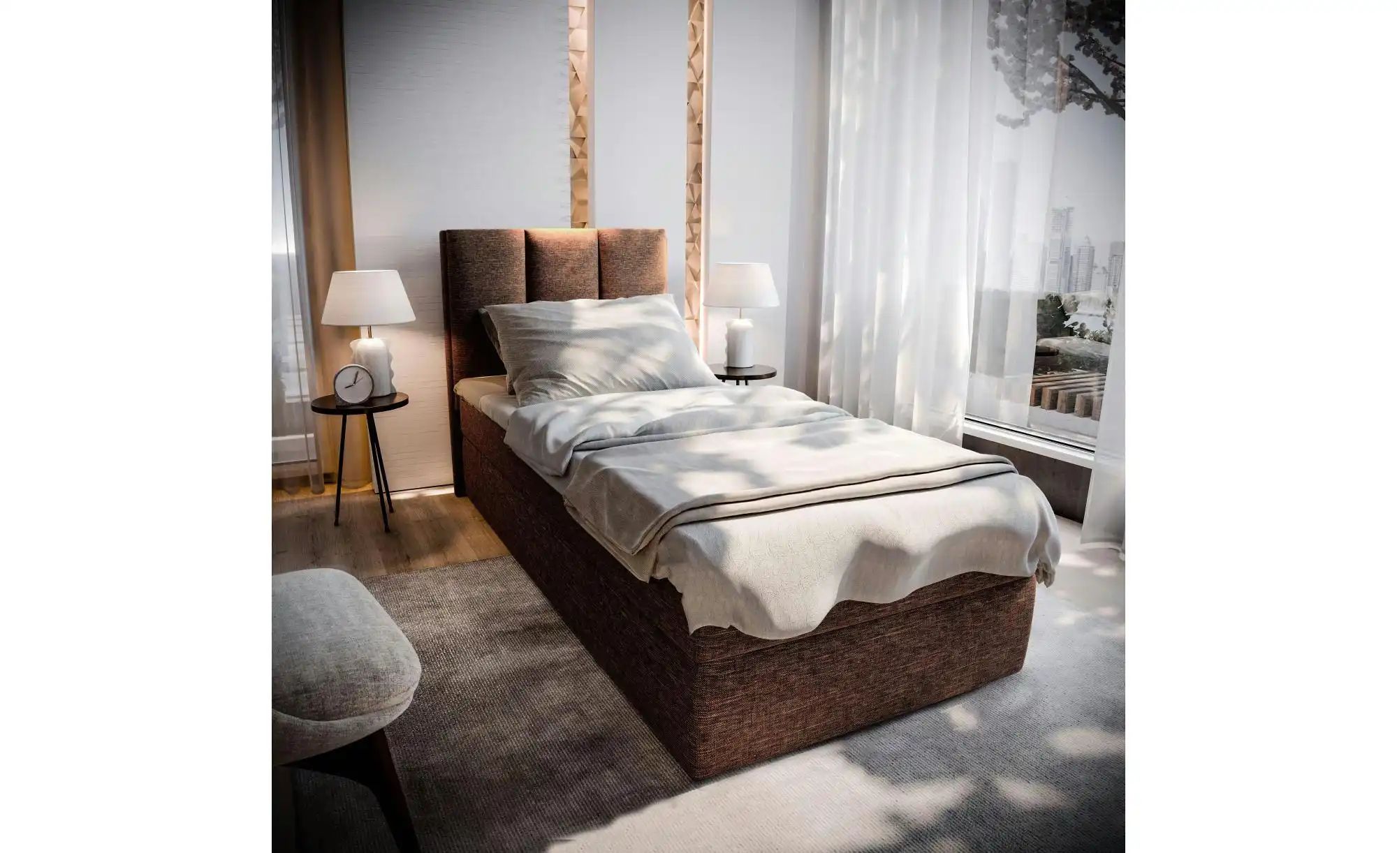 MASSENO Boxbett mit Bettkasten Meril ¦ braun ¦ Maße (cm): B: 80 H: 98 Bette günstig online kaufen
