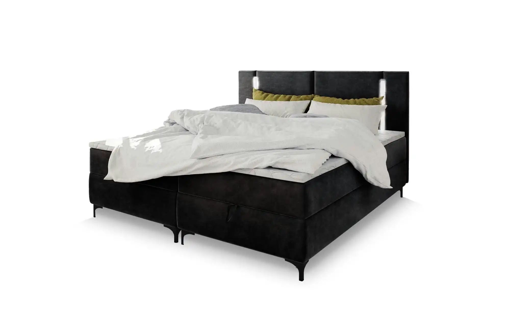 MASSENO Boxbett mit Bettkasten Alba ¦ schwarz ¦ Maße (cm): B: 160 H: 108 Be günstig online kaufen