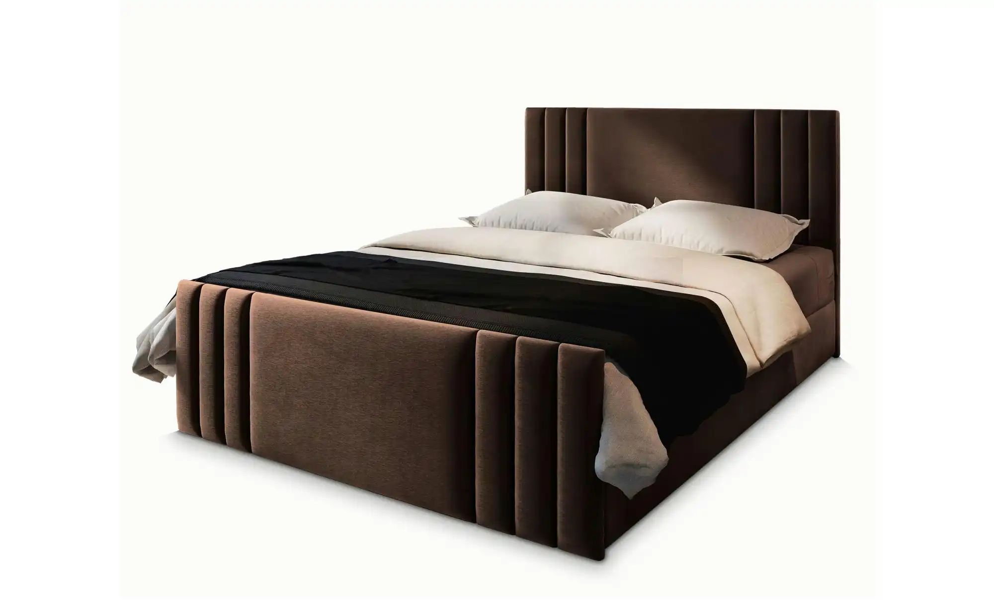 MASSENO Boxbett mit Bettkasten Kanes  braun  Maße (cm): B: 140 H: 98 | 05906269816206