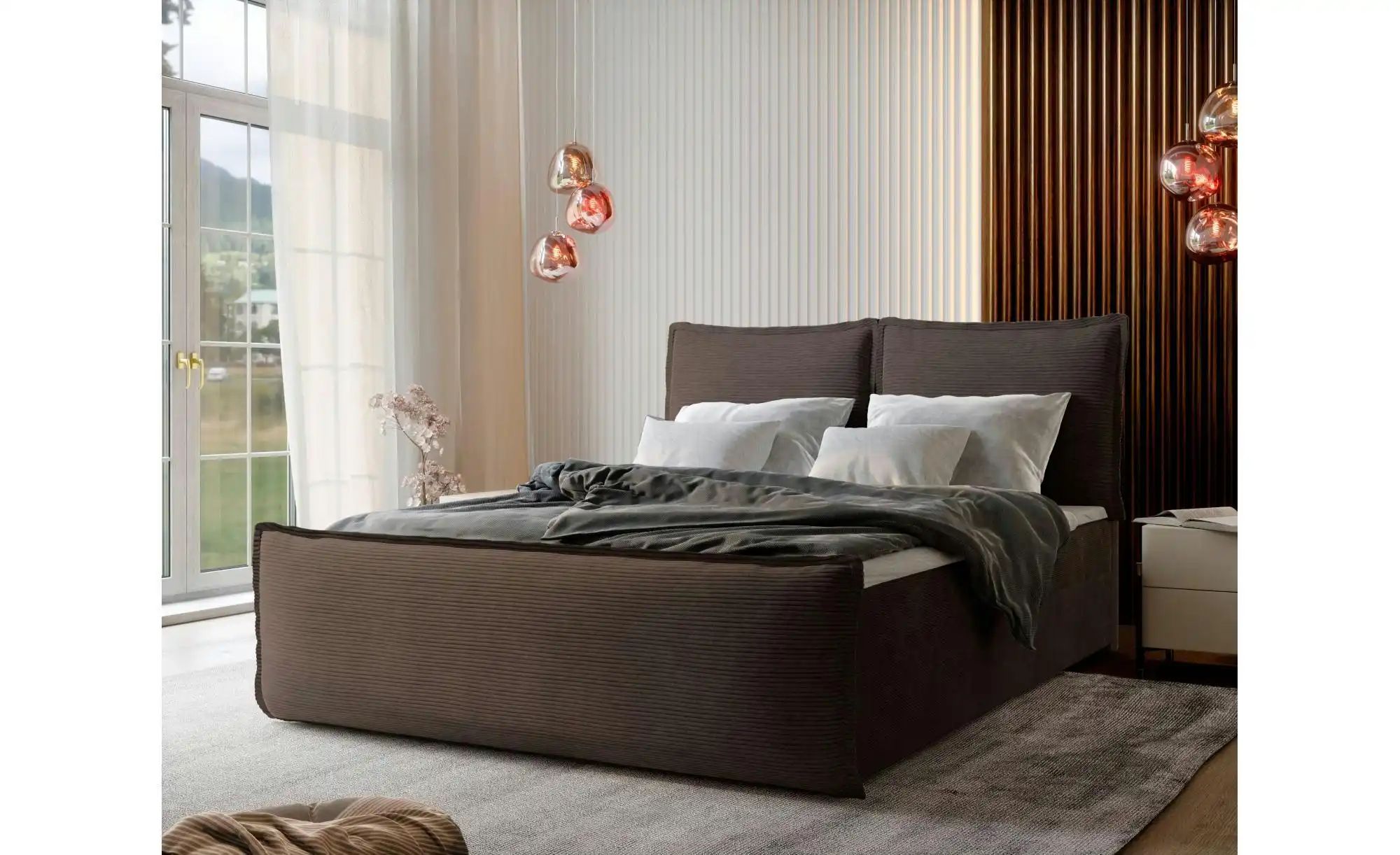 MASSENO Boxbett mit Bettkasten Monta ¦ braun ¦ Maße (cm): B: 180 H: 98 Bett günstig online kaufen