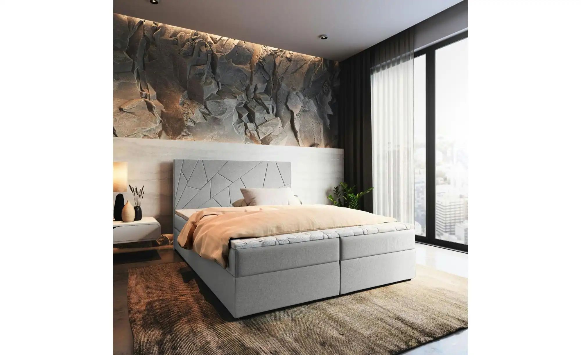 MASSENO Boxbett mit Bettkasten Mado ¦ grau ¦ Maße (cm): B: 180 H: 98 Betten günstig online kaufen