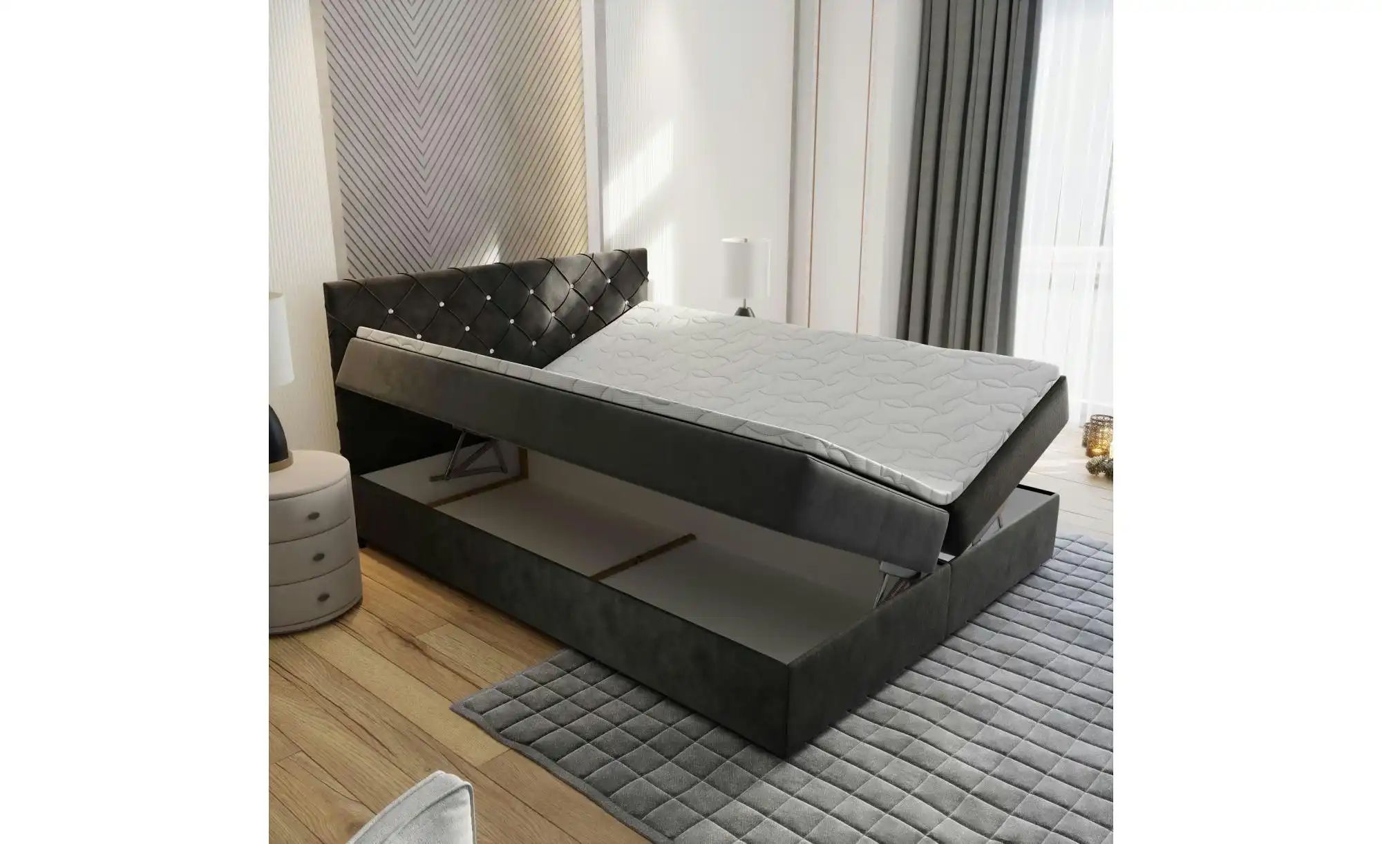 MASSENO Boxbett mit Bettkasten Riva ¦ orange ¦ Maße (cm): B: 160 H: 98 Bett günstig online kaufen