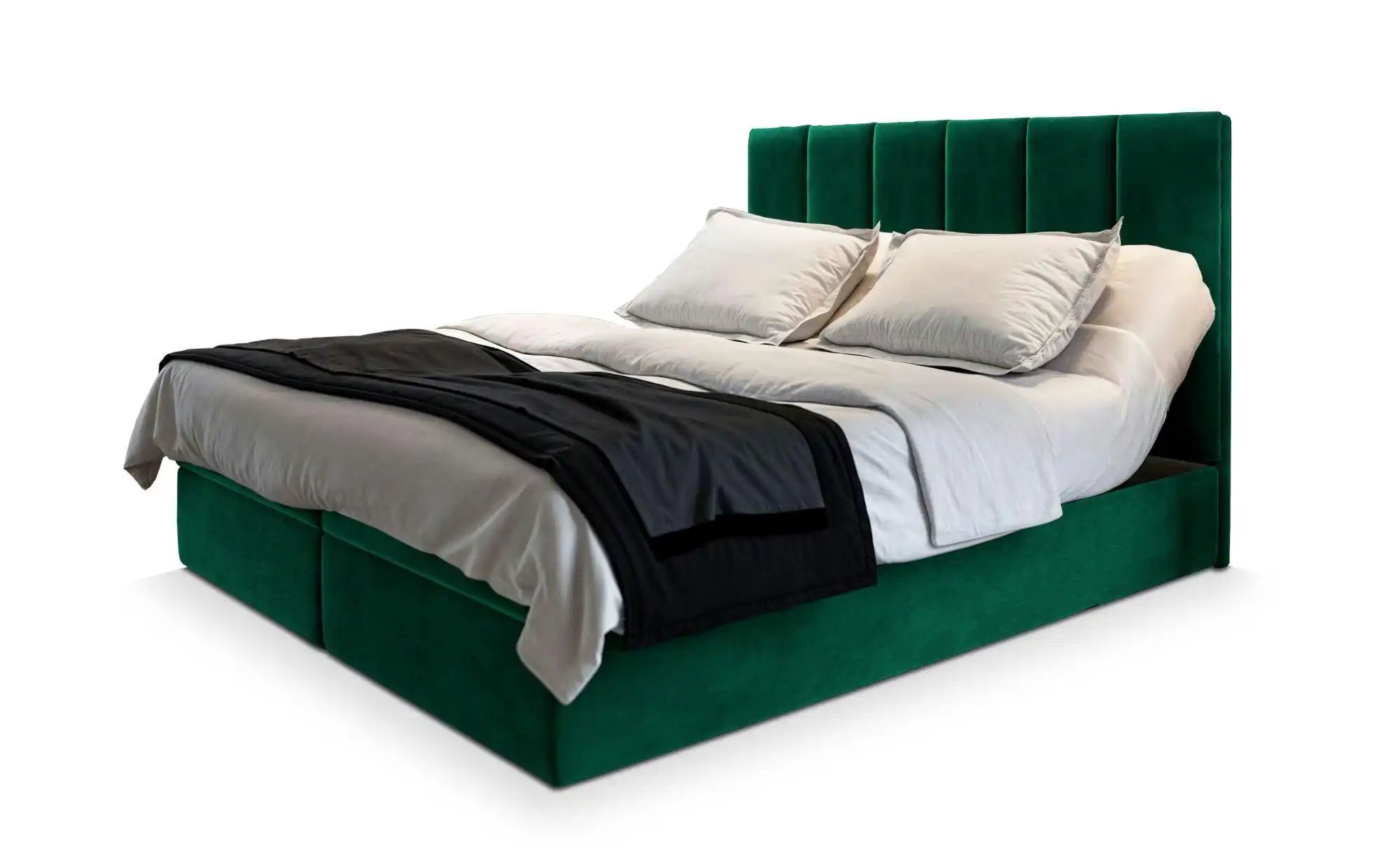 MASSENO Boxbett mit Bettkasten Barino  grün  Maße (cm): B: 140 H: 98 | 05906269831896