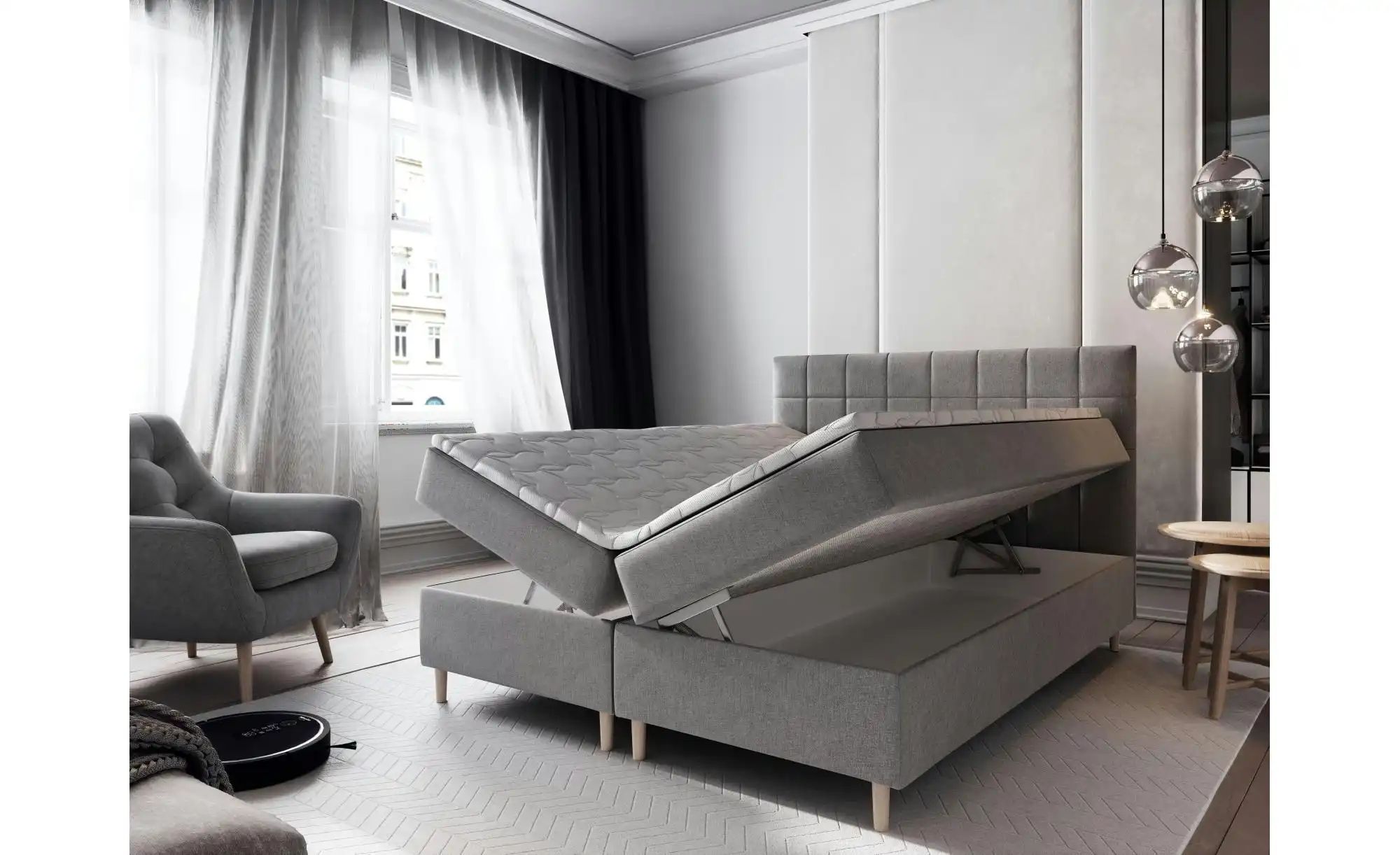 MASSENO Boxbett mit Bettkasten Ibiza ¦ braun ¦ Maße (cm): B: 160 H: 110 Bet günstig online kaufen