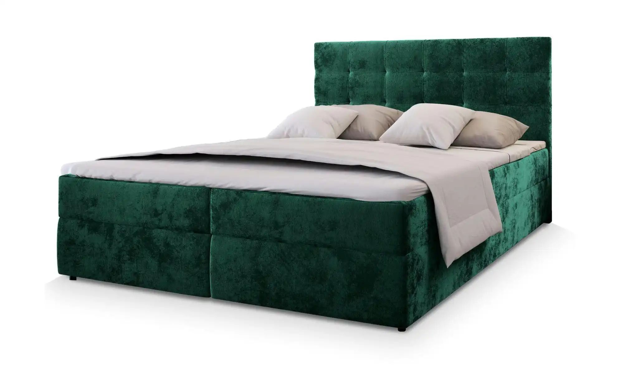 MASSENO Boxbett mit Bettkasten Glos  grün  Maße (cm): B: 160 H: 98 | 05906269834262