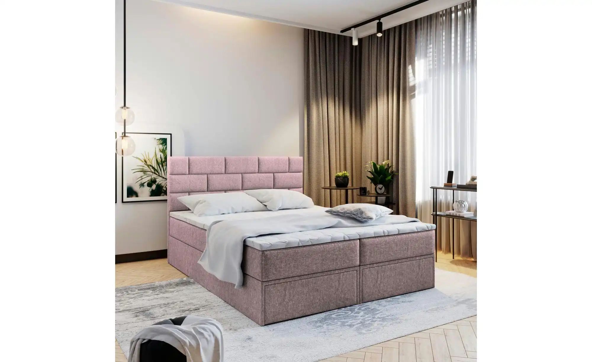 MASSENO Boxbett mit Bettkasten und 2 Schubladen Arinos ¦ rosa/pink ¦ Maße ( günstig online kaufen