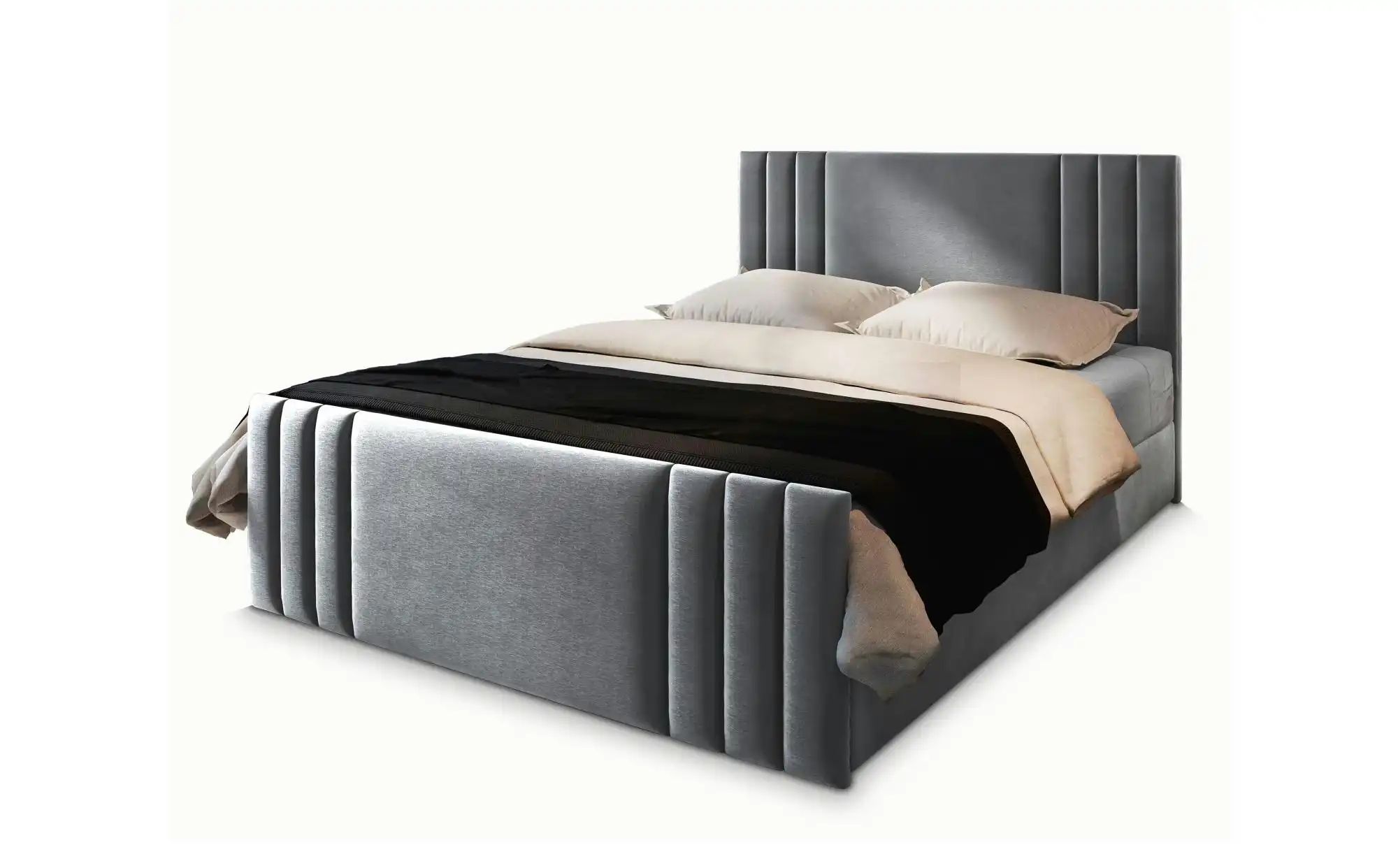 MASSENO Boxbett mit Bettkasten Kanes ¦ grau ¦ Maße (cm): B: 180 H: 98 Bette günstig online kaufen