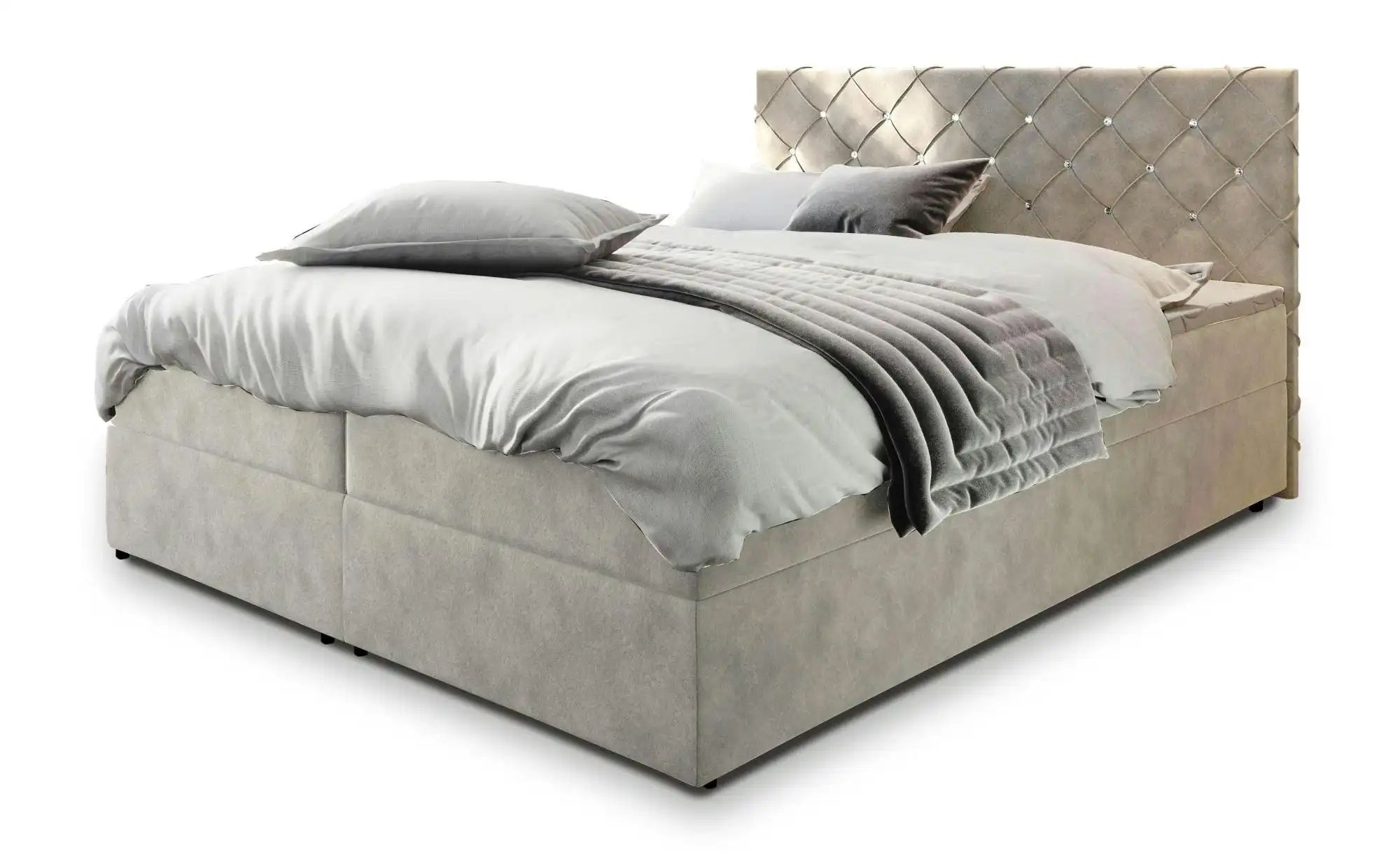 MASSENO Boxbett mit Bettkasten Riva ¦ beige ¦ Maße (cm): B: 180 H: 98 Bette günstig online kaufen