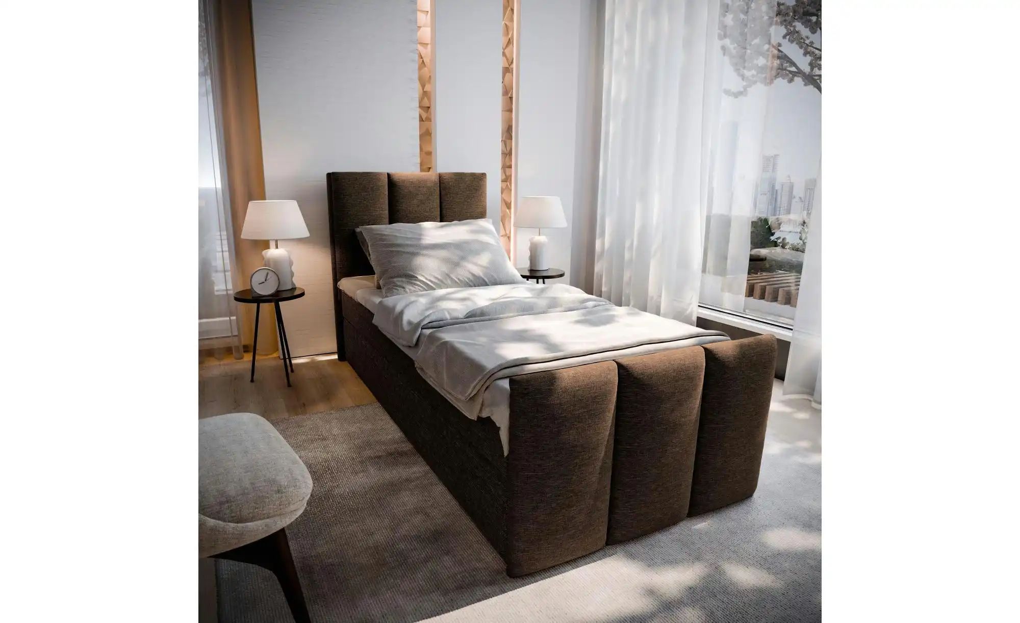 MASSENO Boxbett mit Bettkasten Lago ¦ braun ¦ Maße (cm): B: 80 H: 98 Betten günstig online kaufen