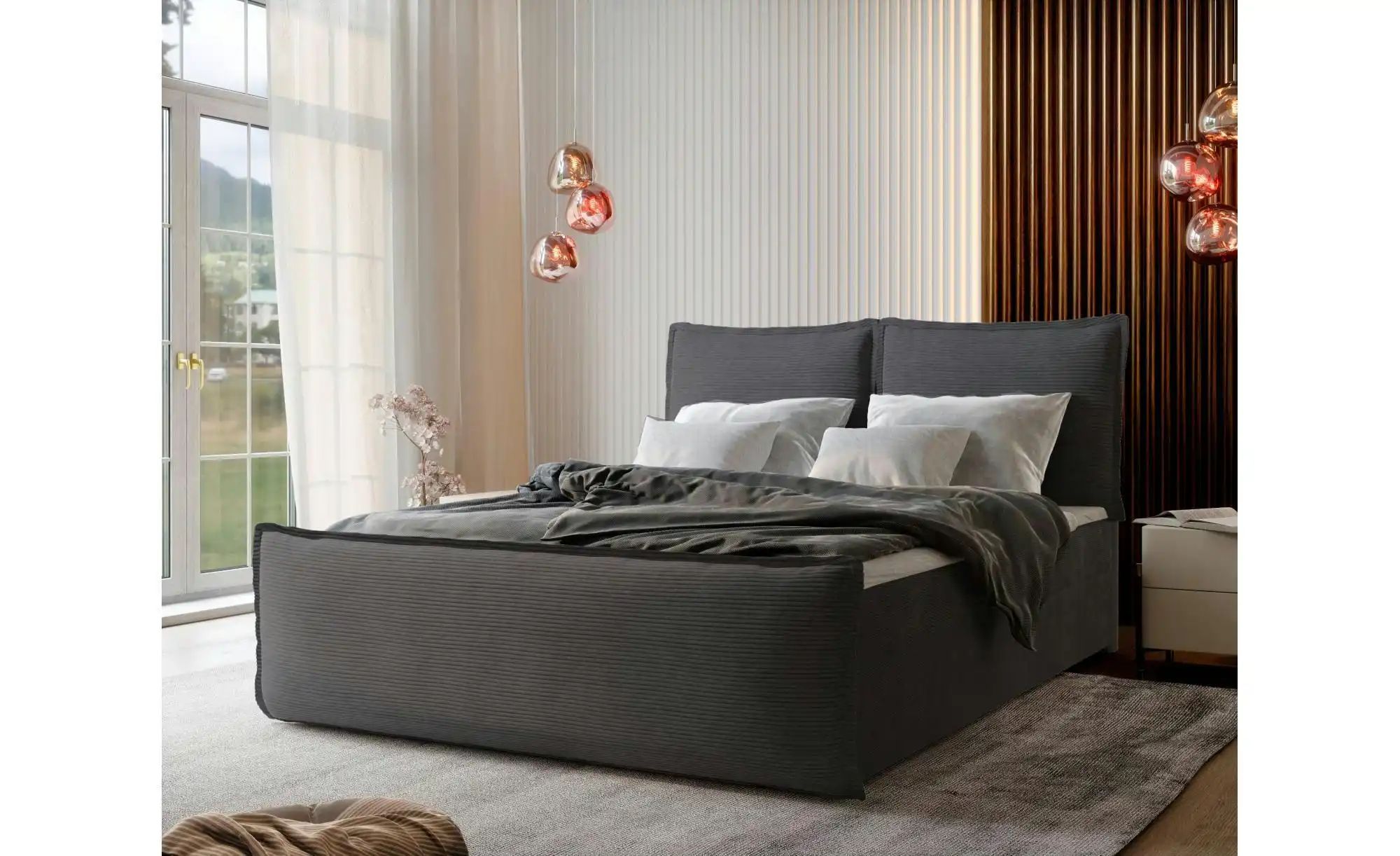 MASSENO Boxbett mit Bettkasten Monta ¦ grau ¦ Maße (cm): B: 140 H: 98 Bette günstig online kaufen