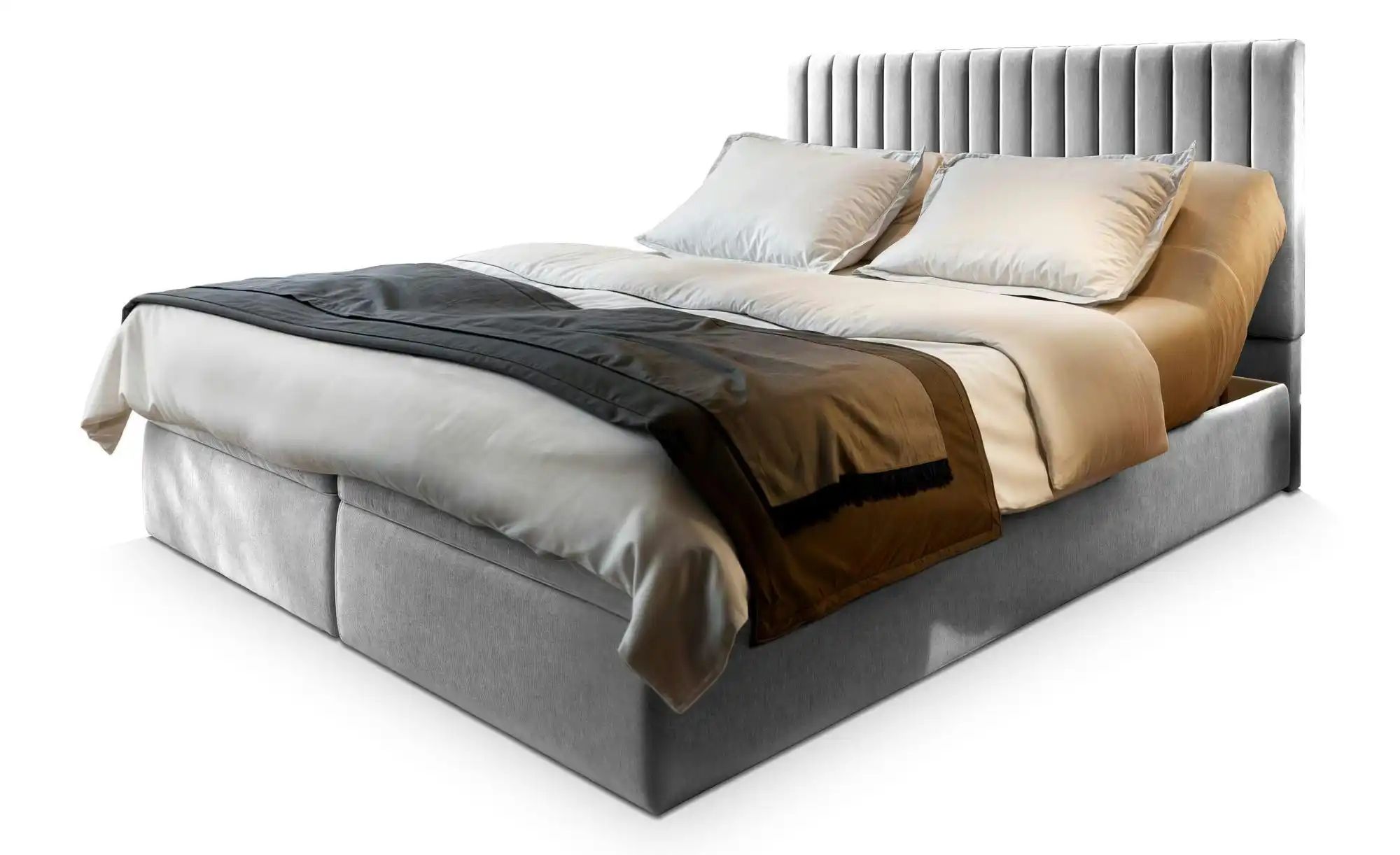 MASSENO Boxbett mit Bettkasten Murlo ¦ grau ¦ Maße (cm): B: 180 H: 98 Bette günstig online kaufen