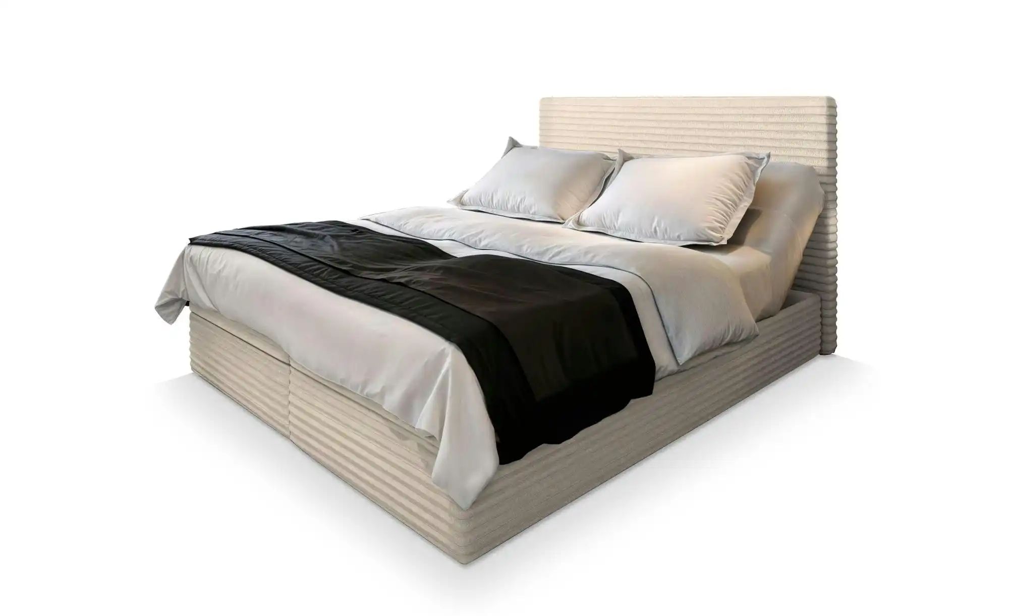 MASSENO Boxbett mit Bettkasten Milara ¦ creme ¦ Maße (cm): B: 180 H: 98 Bet günstig online kaufen