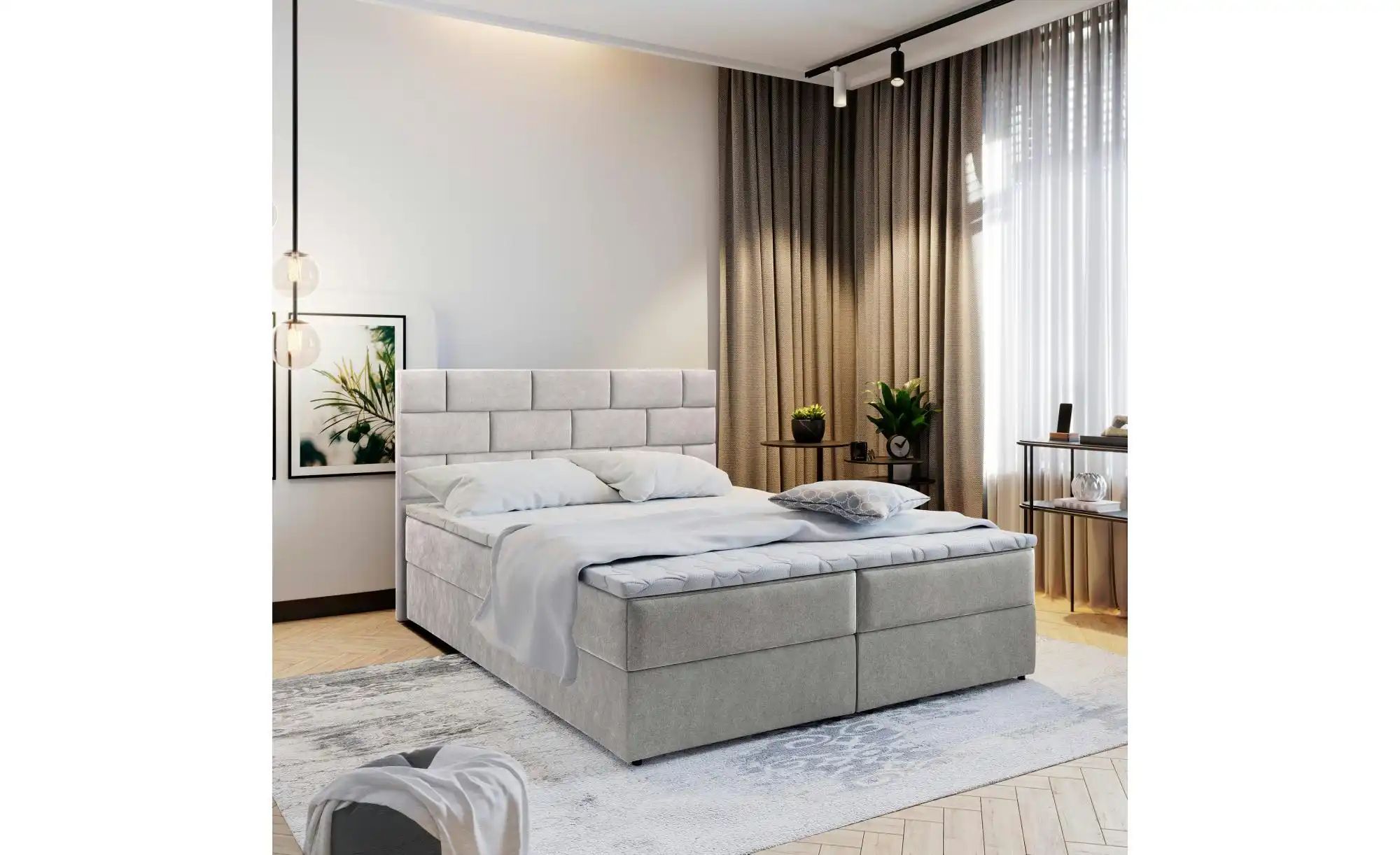 MASSENO Boxbett mit Bettkasten Kerlo ¦ beige ¦ Maße (cm): B: 160 H: 98 Bett günstig online kaufen