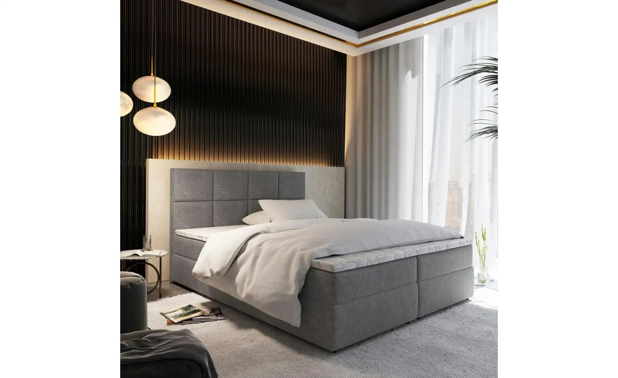 MASSENO Boxbett   ¦ grau ¦ Maße (cm): B: 180 H: 98 Betten > Polsterbetten - günstig online kaufen