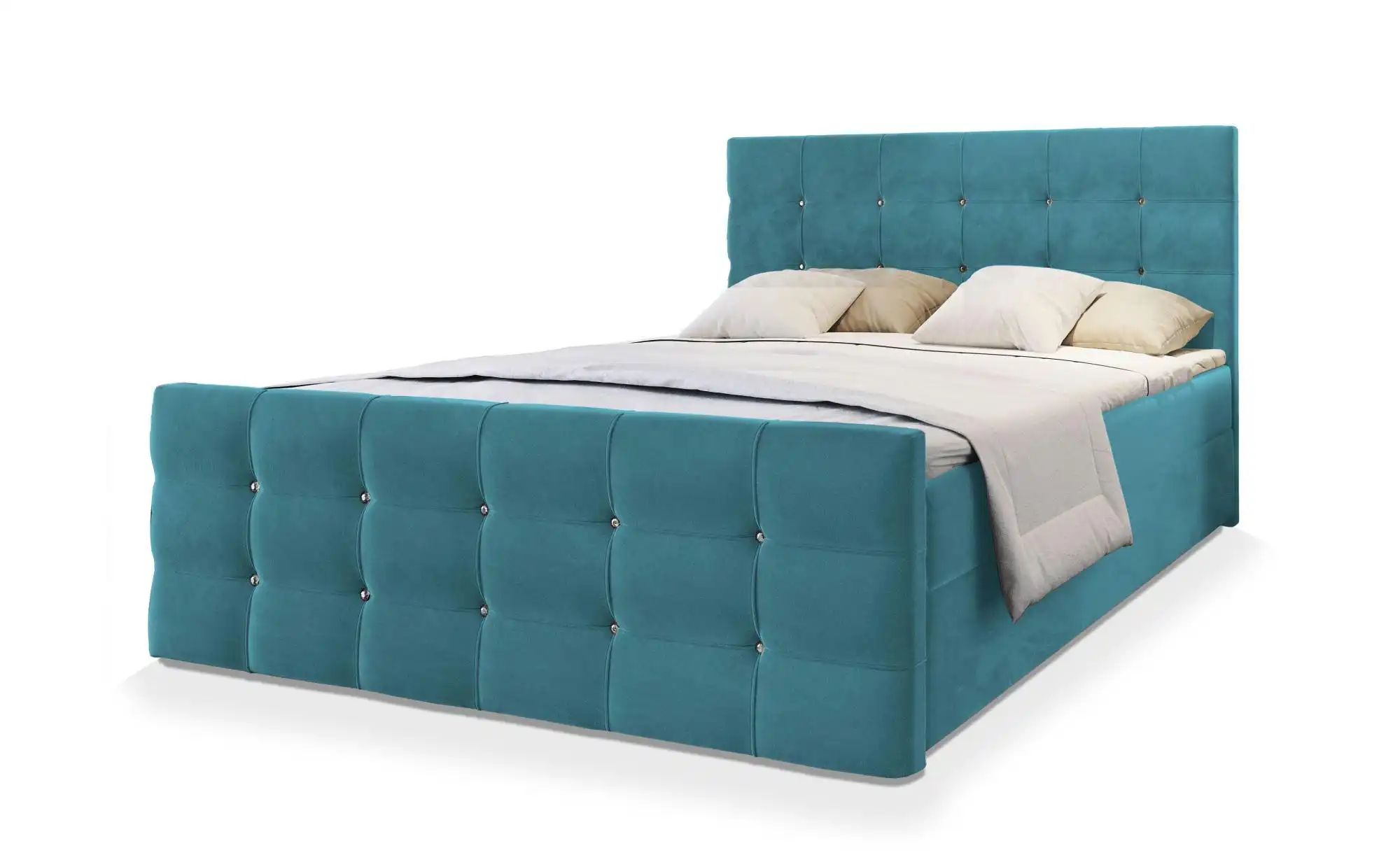 MASSENO Boxbett mit Bettkasten Slat  blau  Maße (cm): B: 180 H: 98 | 05906269813670
