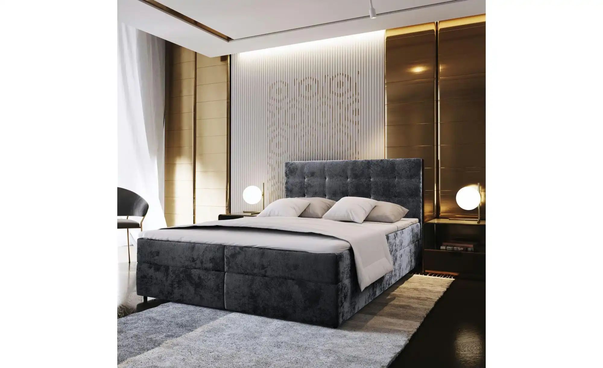 MASSENO Boxbett mit Bettkasten Glos ¦ grau ¦ Maße (cm): B: 160 H: 98 Betten günstig online kaufen