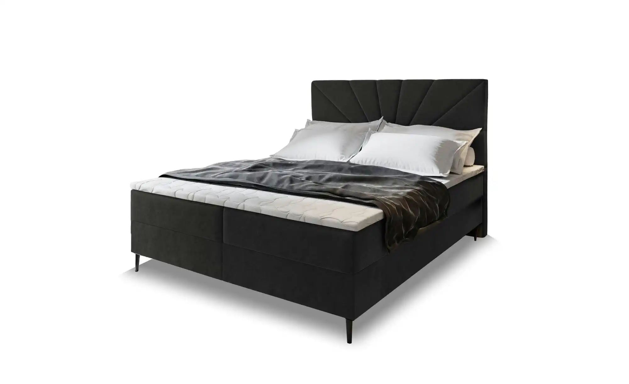 MASSENO Boxbett mit Bettkasten Muri ¦ schwarz ¦ Maße (cm): B: 160 H: 98 Bet günstig online kaufen