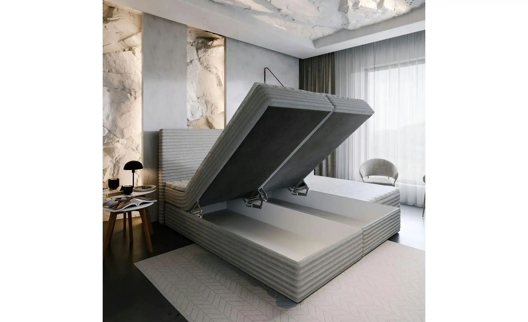 MASSENO Boxbett mit Bettkasten Milara ¦ grün ¦ Maße (cm): B: 180 H: 98 Bett günstig online kaufen