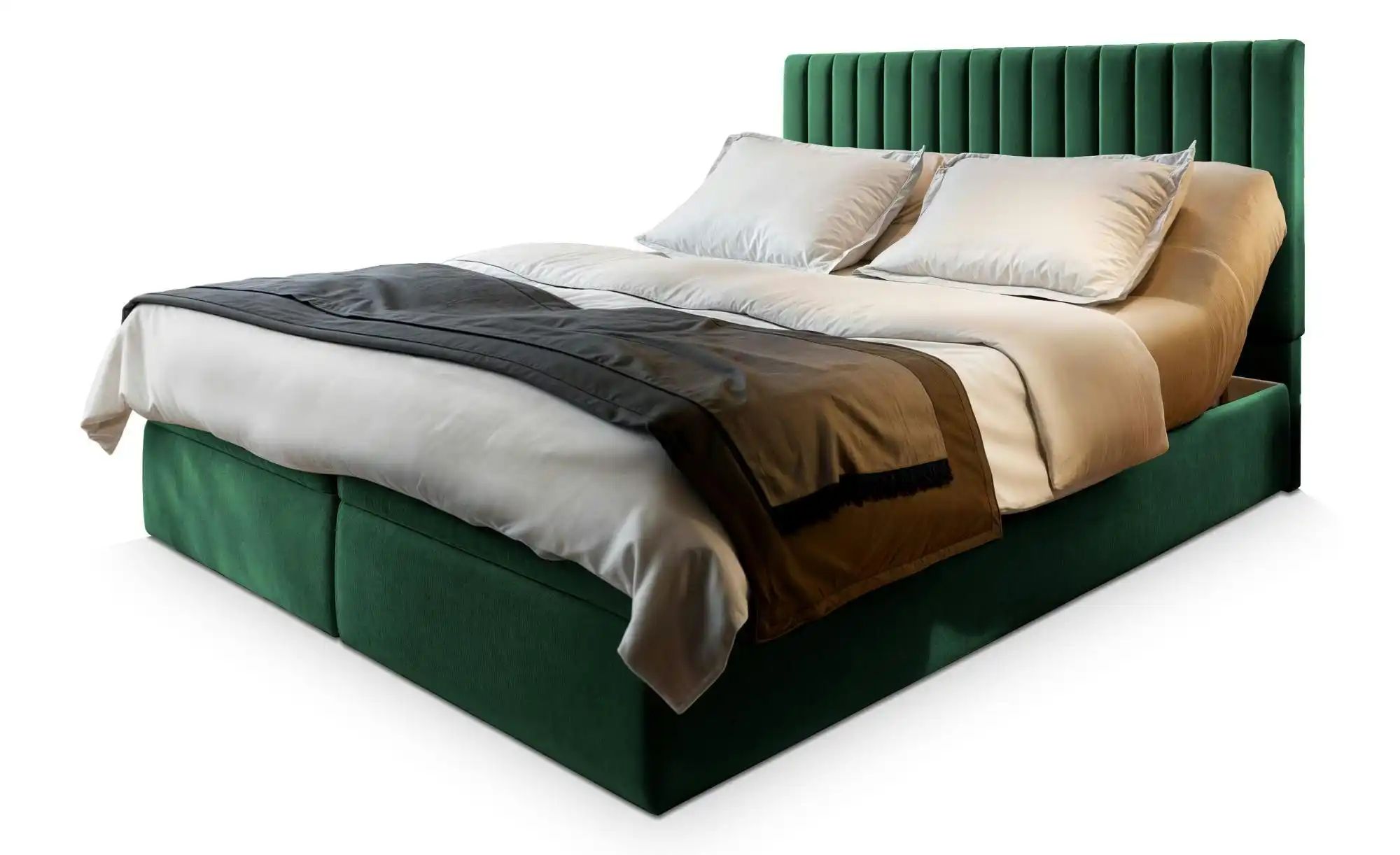 MASSENO Boxbett mit Bettkasten Murlo ¦ grün ¦ Maße (cm): B: 140 H: 98 Bette günstig online kaufen