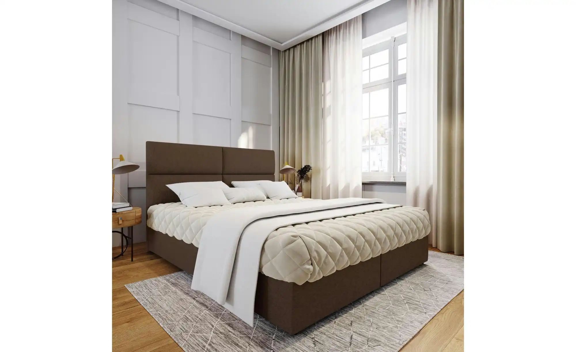 MASSENO Boxbett mit Bettkasten Lonis ¦ braun ¦ Maße (cm): B: 180 H: 98 Bett günstig online kaufen