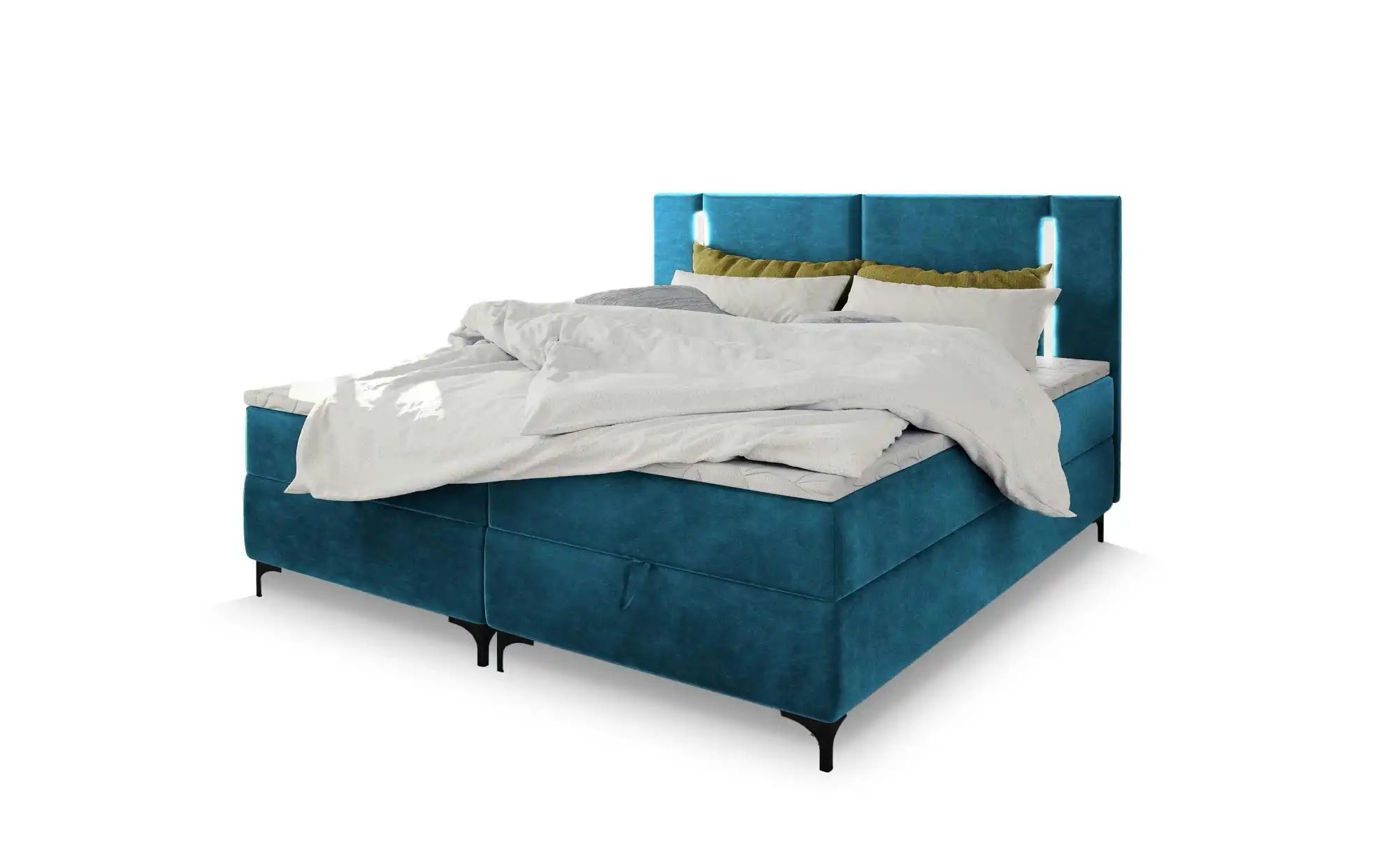 MASSENO Boxbett mit Bettkasten Alba ¦ blau ¦ Maße (cm): B: 180 H: 108 Bette günstig online kaufen
