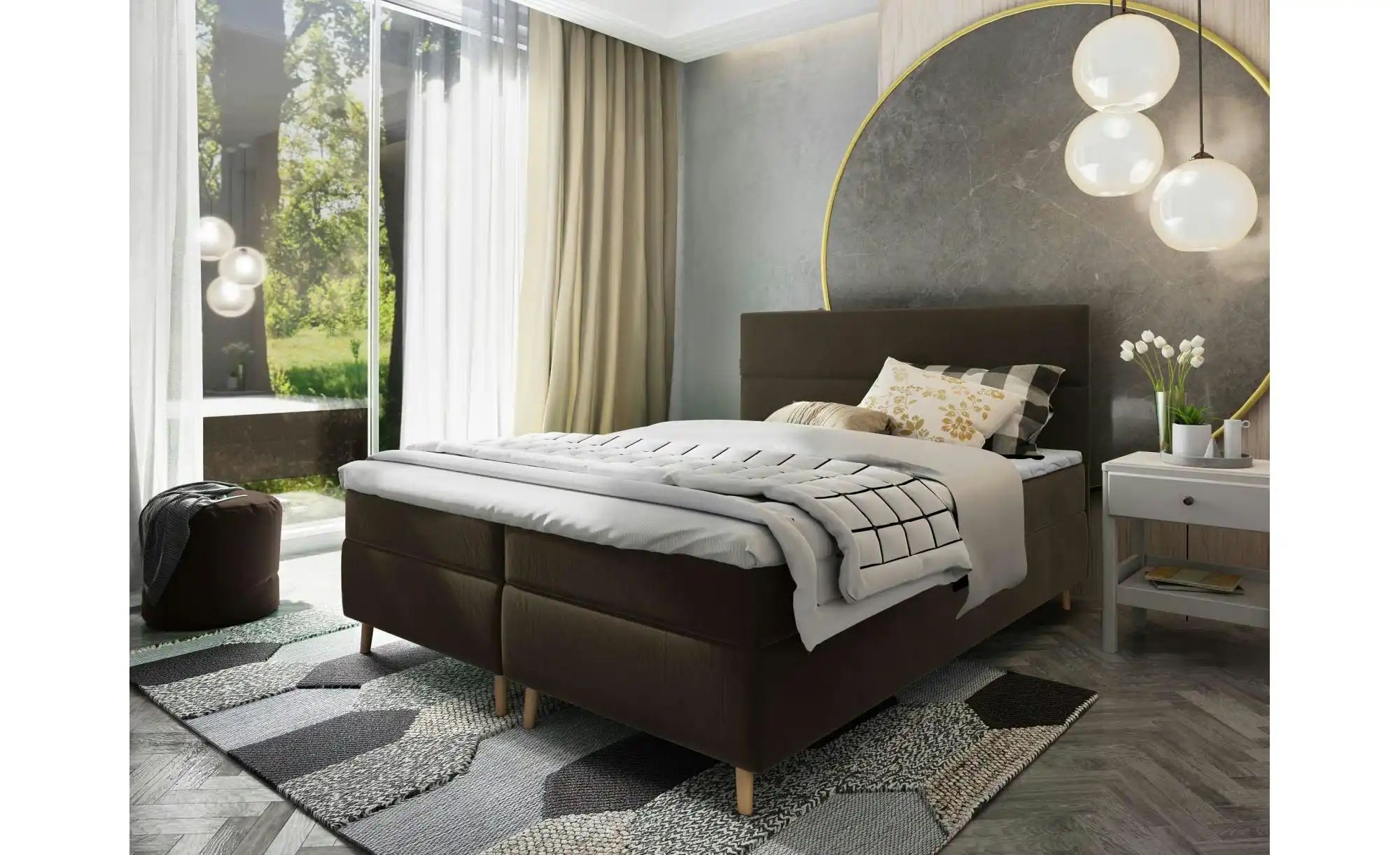 MASSENO Boxbett mit Bettkasten Santa ¦ braun ¦ Maße (cm): B: 140 H: 108 Bet günstig online kaufen
