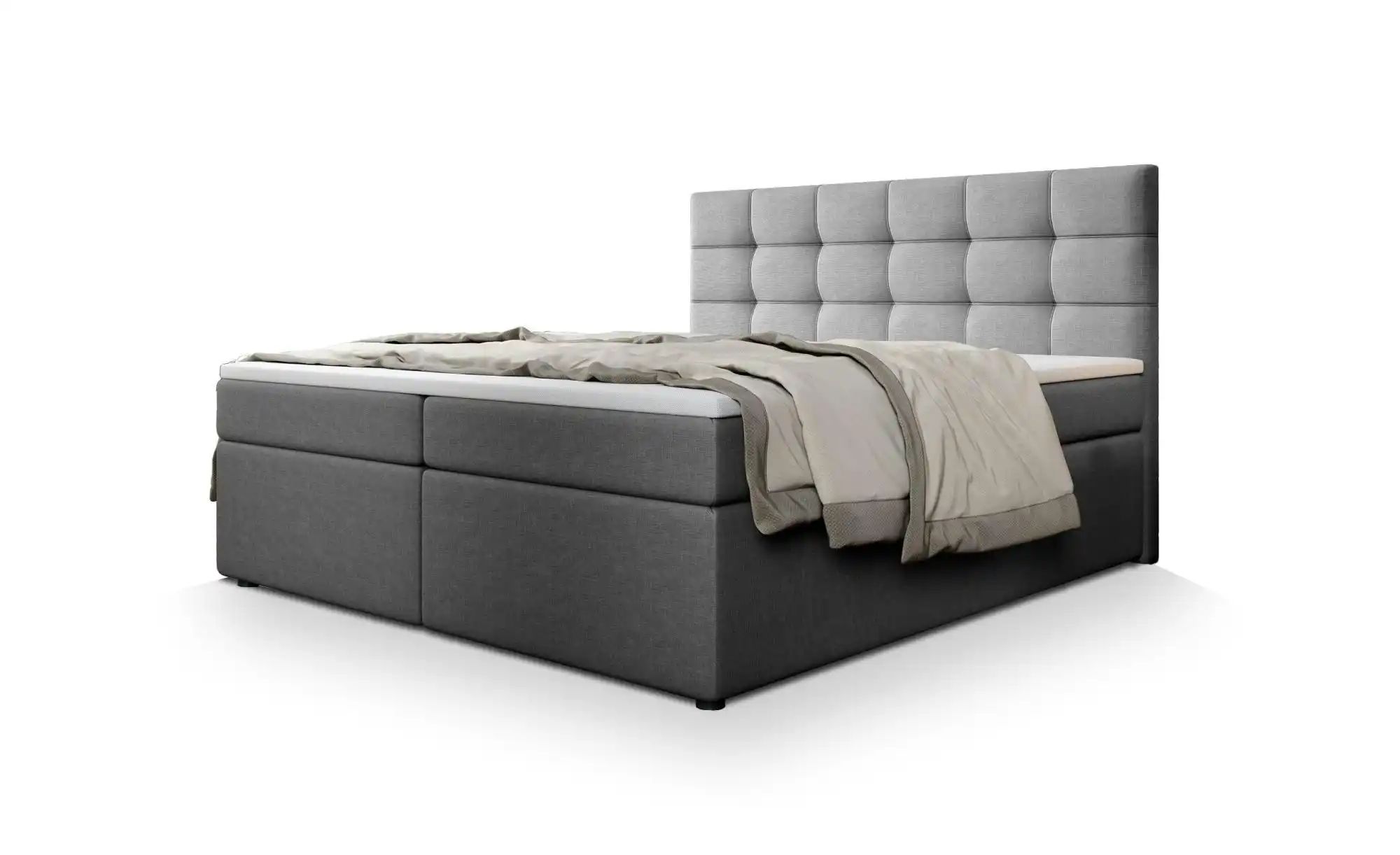 MASSENO Boxbett mit Bettkasten Palma ¦ grau ¦ Maße (cm): B: 180 H: 120 Bett günstig online kaufen