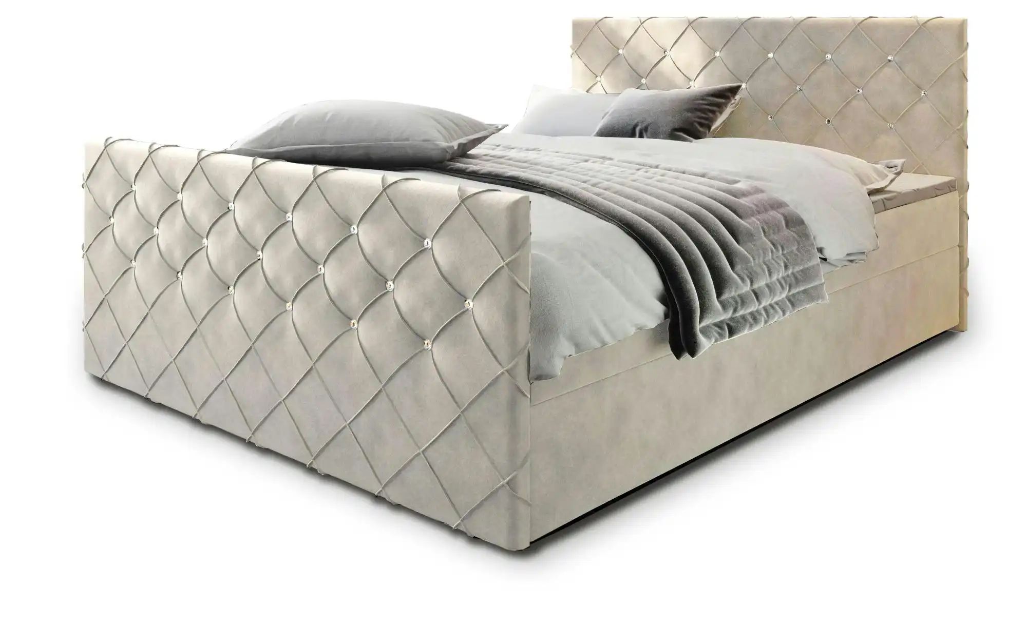 MASSENO Boxbett mit Bettkasten Mandi ¦ beige ¦ Maße (cm): B: 180 H: 98 Bett günstig online kaufen