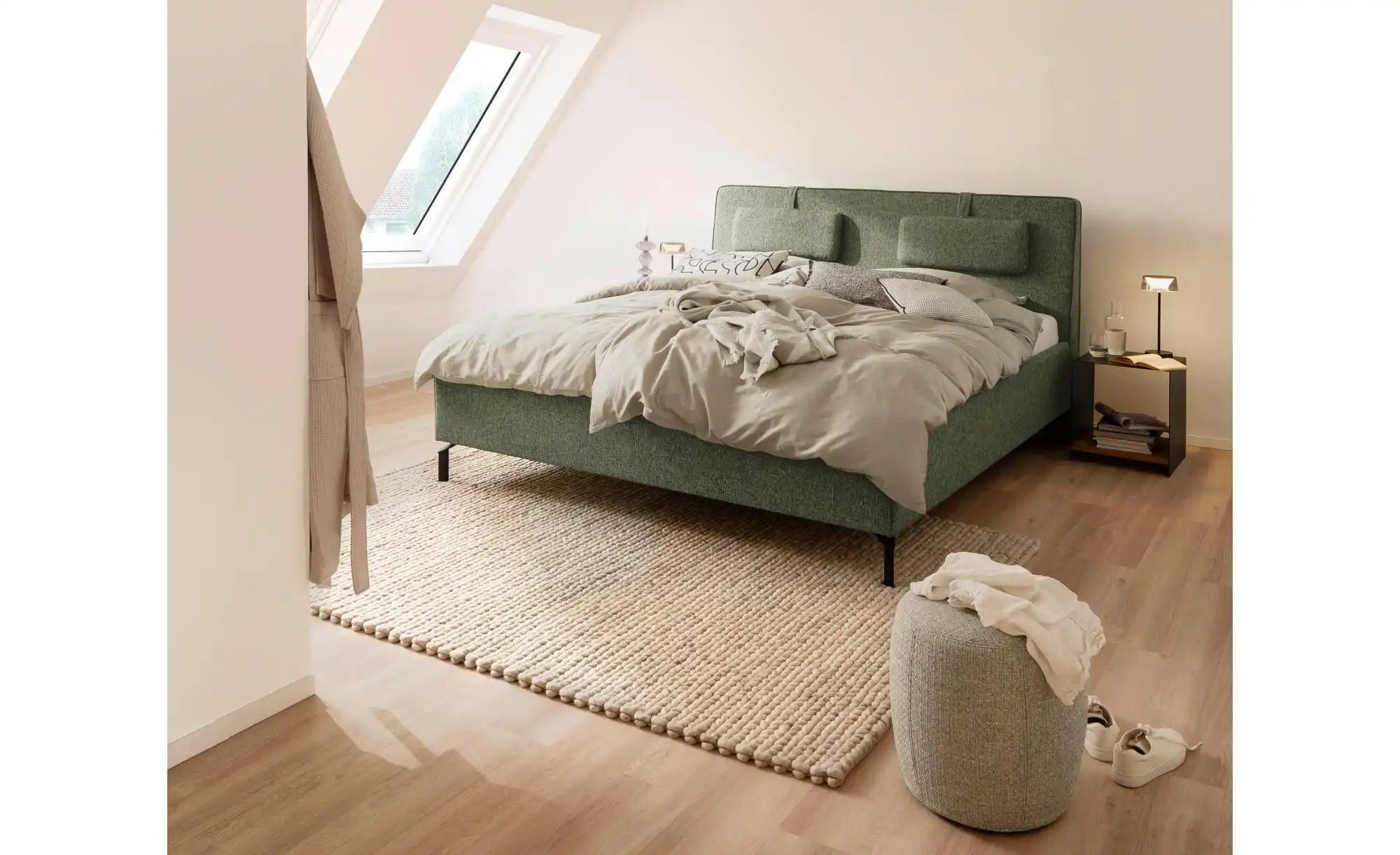 SCHÖNER WOHNEN Kollektion Polsterbett  Madrid ¦ grün ¦ Maße (cm): B: 188 H: günstig online kaufen